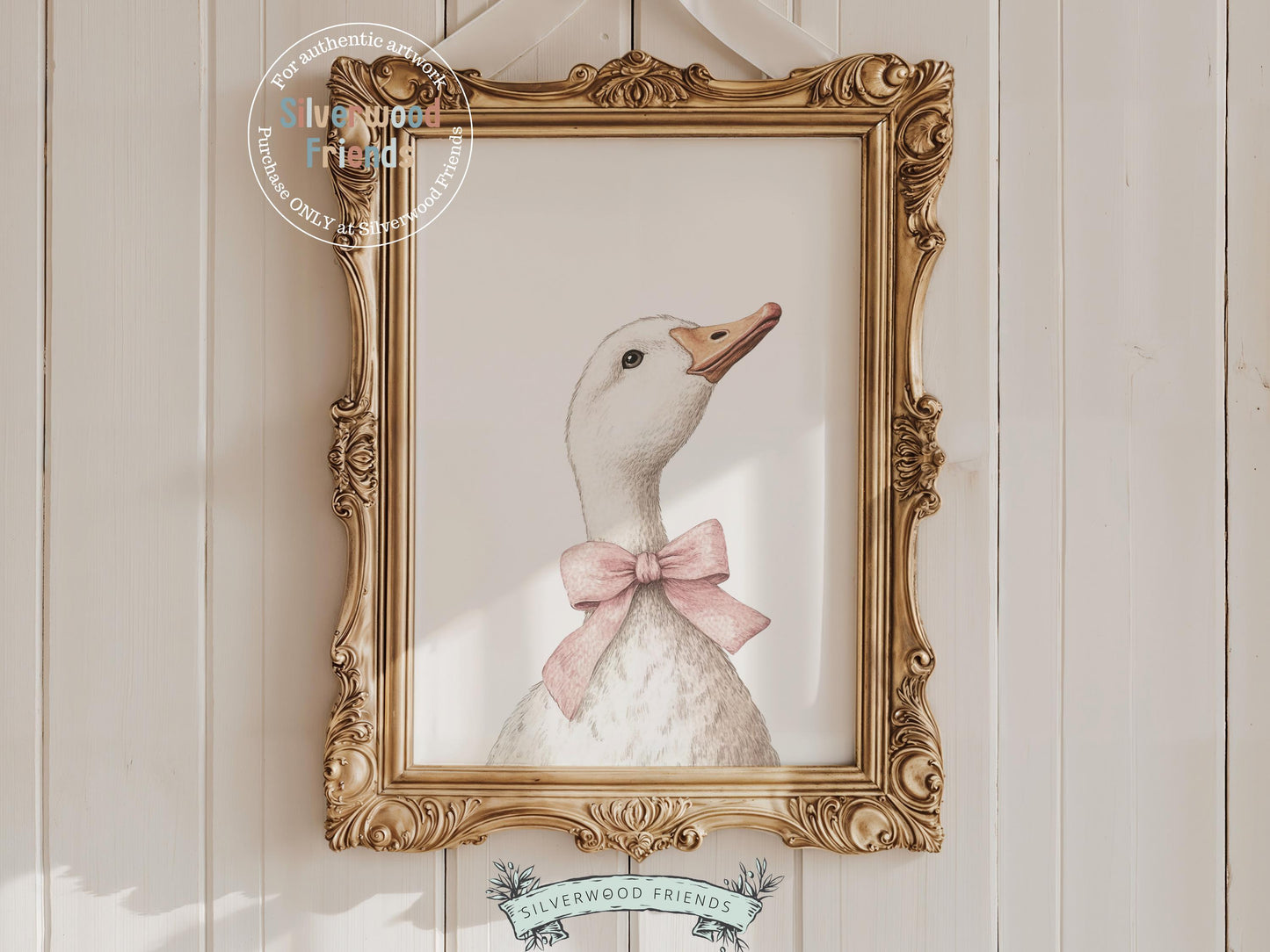 Duck Nursery Print, Baby Girl Pink Farm Duck Nursery Decor, French Country Decor, Duck Wall Art, Farmhouse Mudroom Wall Decor Digital Print