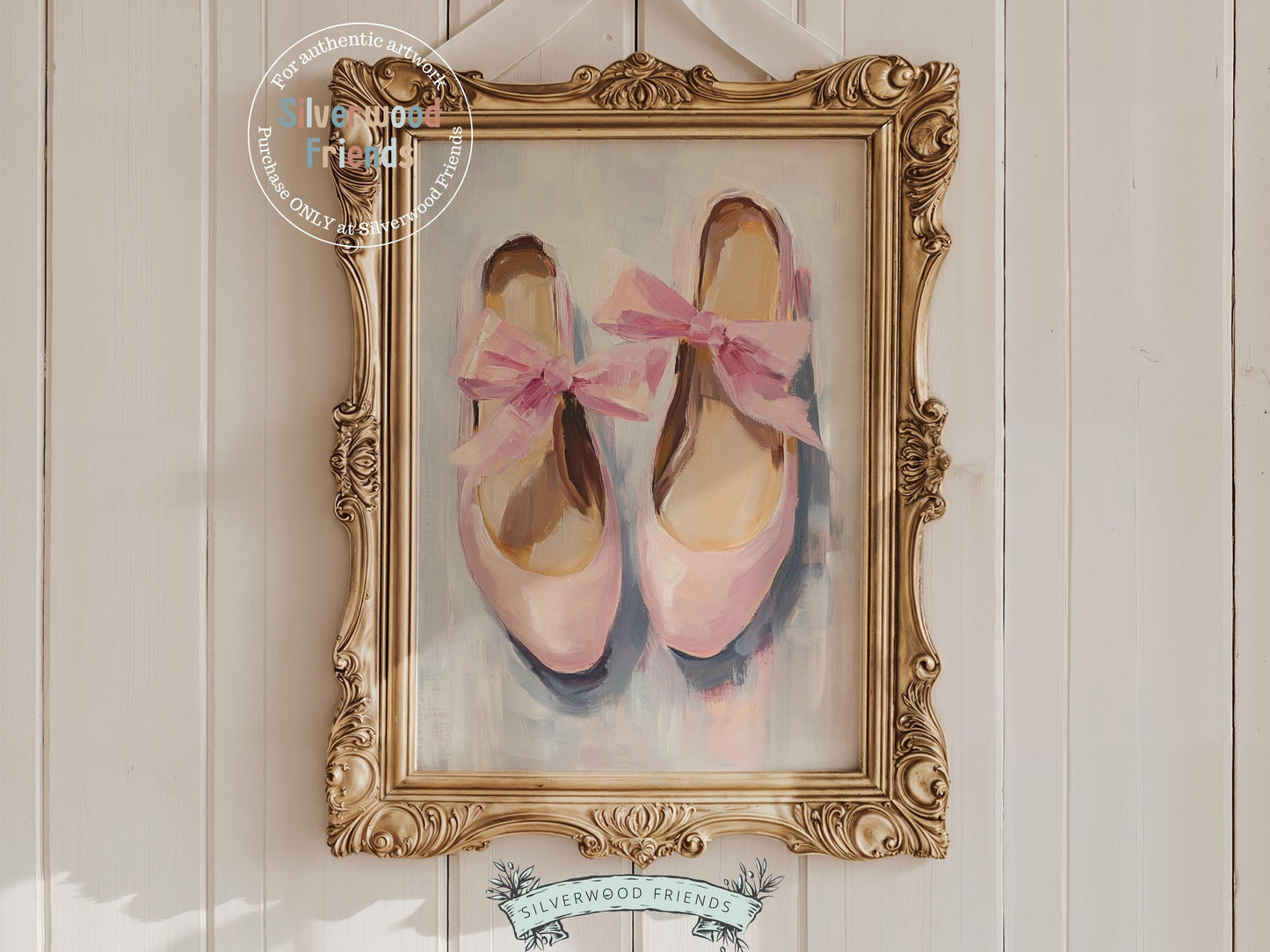 Add a touch of elegance to your baby girl's nursery with our Ballet Slipper Print, showcasing delicate pink ballet slippers in an oil-style digital painting. Perfect for ballet-themed nurseries or dance-inspired bedrooms, this charming artwork sparks imagination and brings graceful beauty to any space.