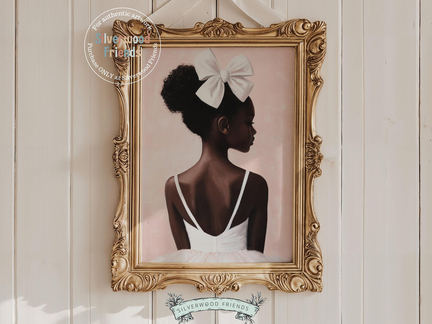 Ballet Nursery Print, African American Ballerina Nursery Decor, Black Ballerina Wall Art Decor, Little Black Girl Nursery Art Digital Print