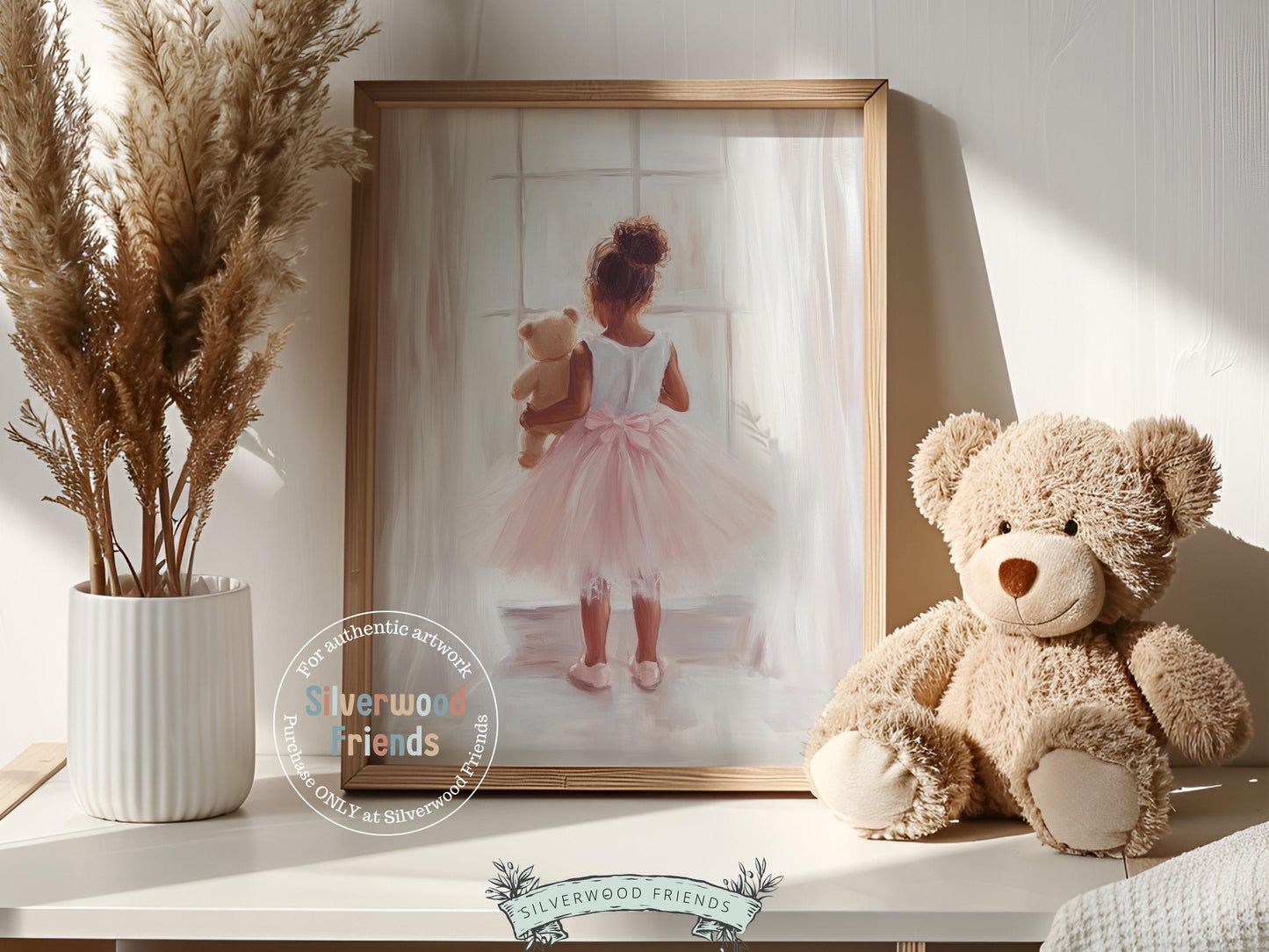 Ballet Nursery Print, African American Ballerina Nursery Decor, Black Ballerina Wall Art Decor, Little Black Girl Nursery Art Digital Print