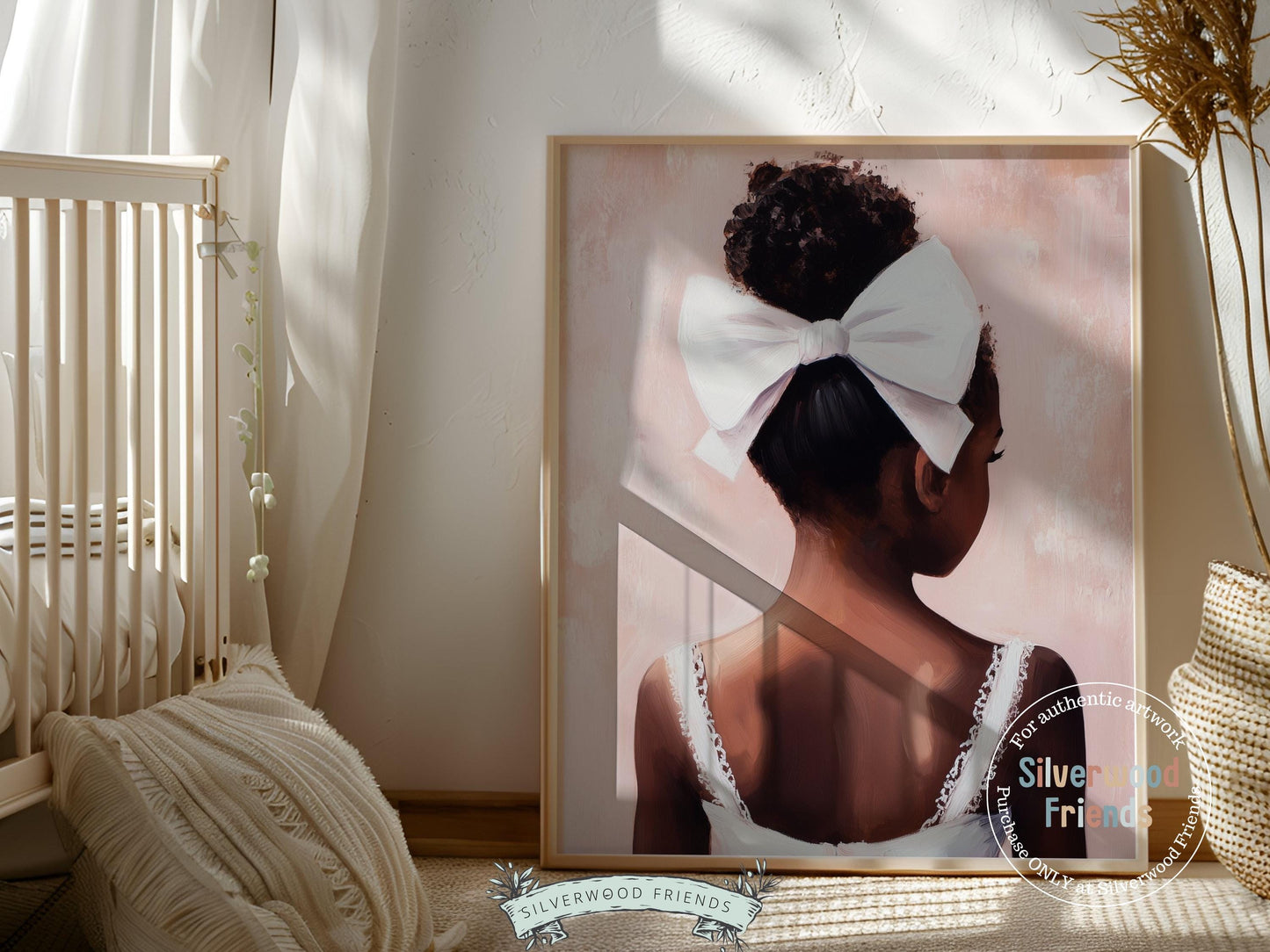 Ballet Nursery Print, African American Ballerina Nursery Decor, Black Ballerina Wall Art Decor, Little Black Girl Nursery Art Digital Print