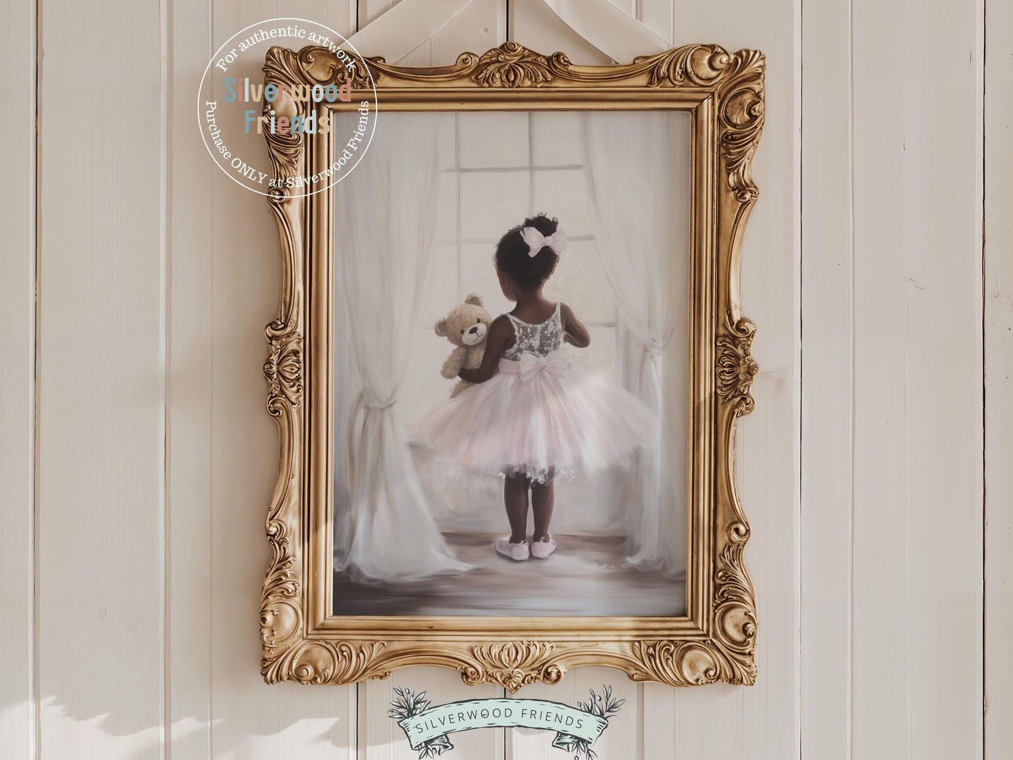 Ballet Nursery Print, African American Ballerina Nursery Decor, Black Ballerina Wall Art Decor, Little Black Girl Nursery Art Digital Print