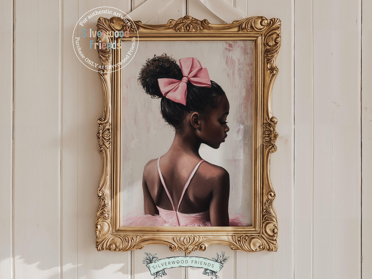 Ballet Nursery Print, African American Ballerina Nursery Decor, Black Ballerina Wall Art Decor, Little Black Girl Nursery Art Digital Print