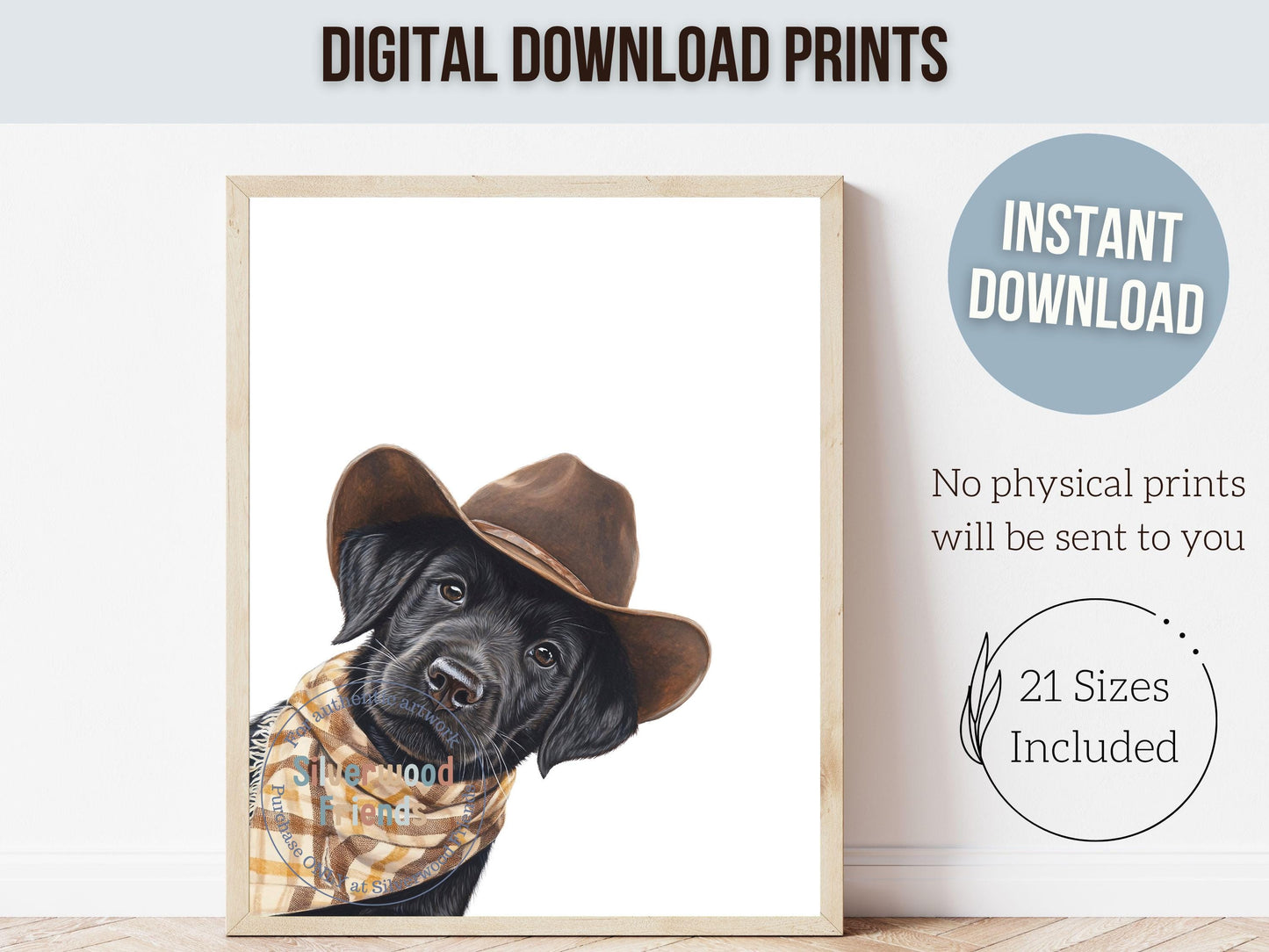 Labrador Dog Cowboy Hat Print, Neutral Western Cowboy Dog Nursery Decor, Cowboy Western Dog Nursery Wall Art, Labrador Puppy Digital Prints