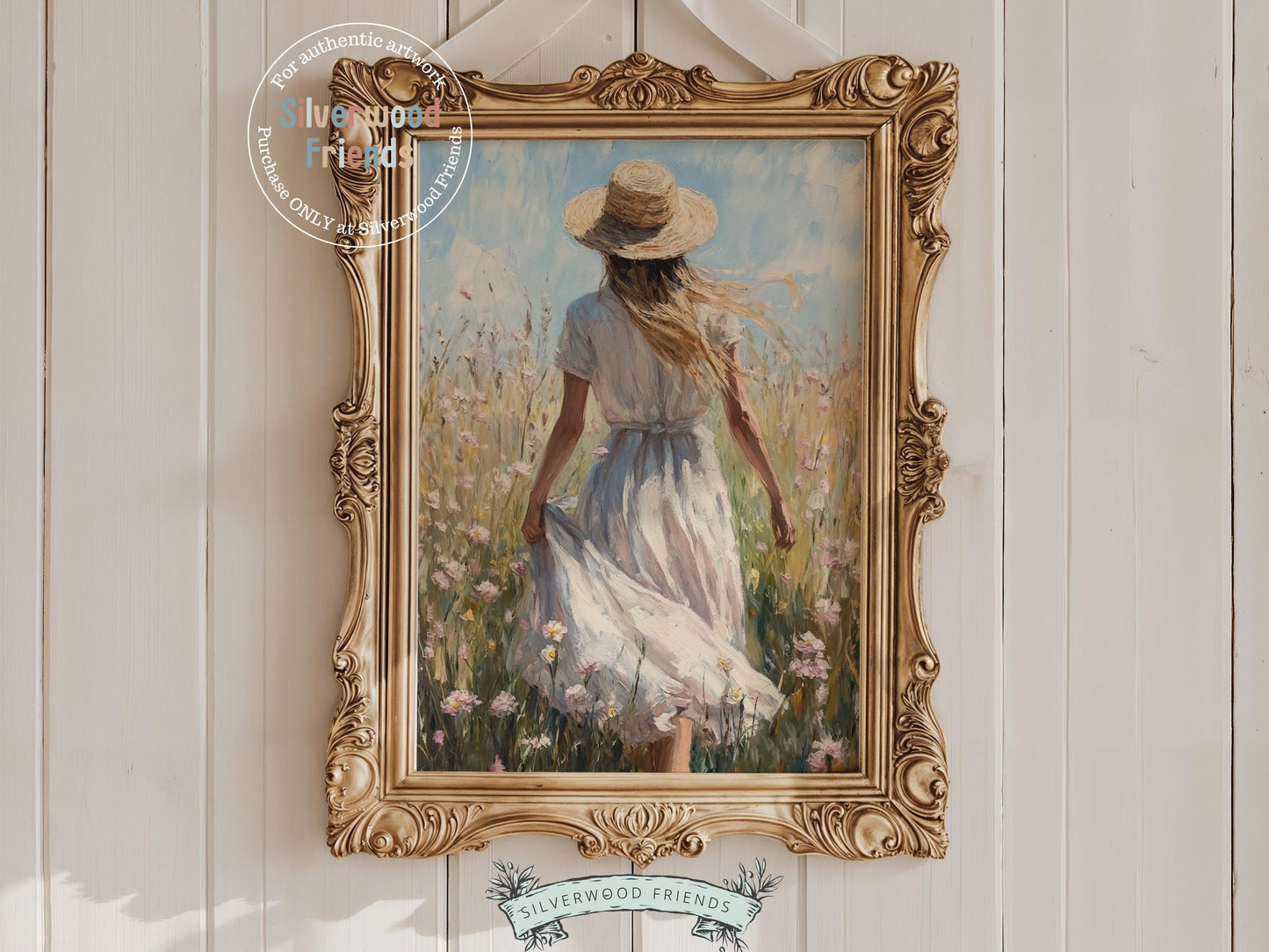 Country Girl Wildflower Print, Farmhouse Wildflower Wall Decor, Girly Western Wall Art, French Country Cottage Decor, Cowgirl Digital Print