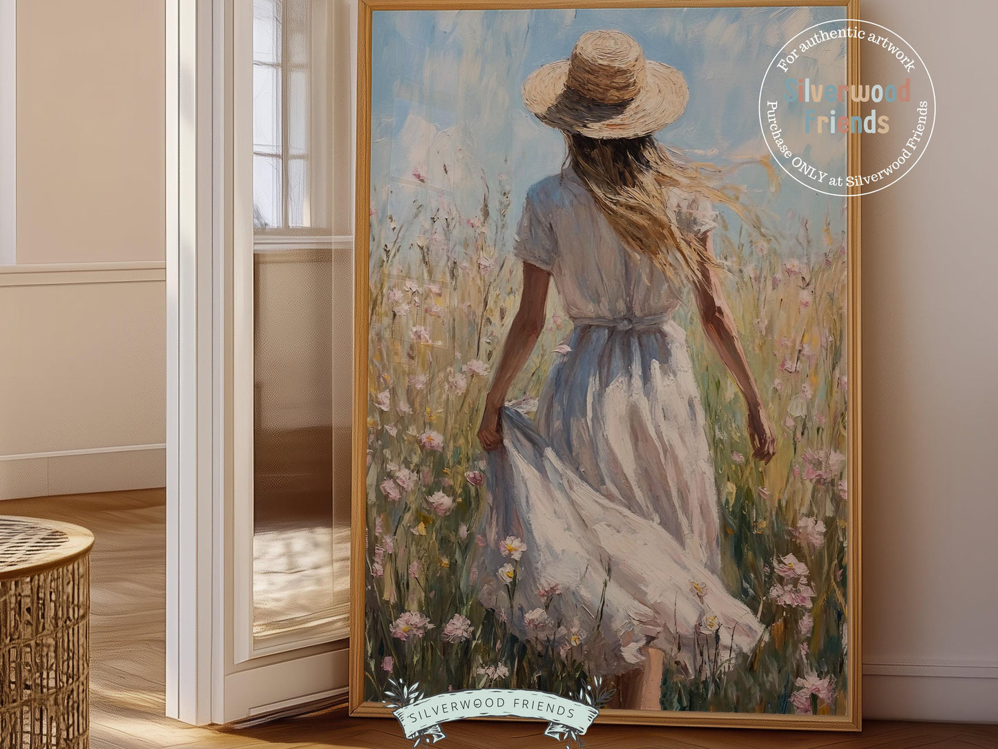Country Girl Wildflower Print, Farmhouse Wildflower Wall Decor, Girly Western Wall Art, French Country Cottage Decor, Cowgirl Digital Print