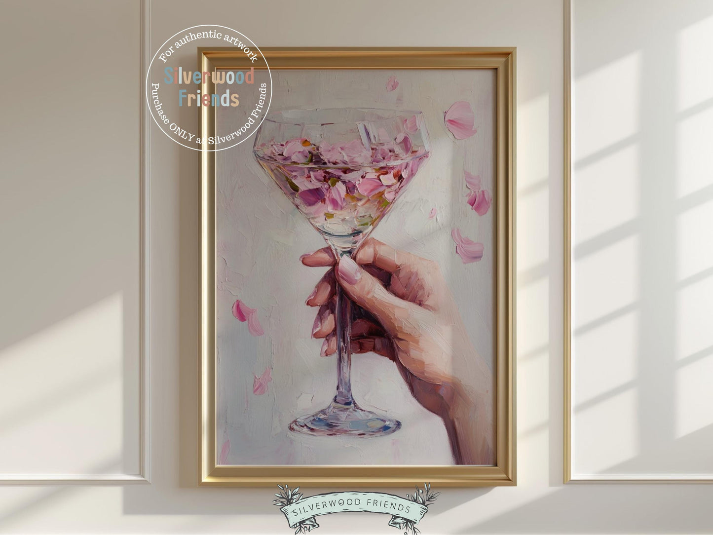 Pink Champagne Glass Print, Pretty Drink Illustration, Happy Hour Poster, Bar Cart Print, Celebration Wall Art, Cocktail Party Digital Print