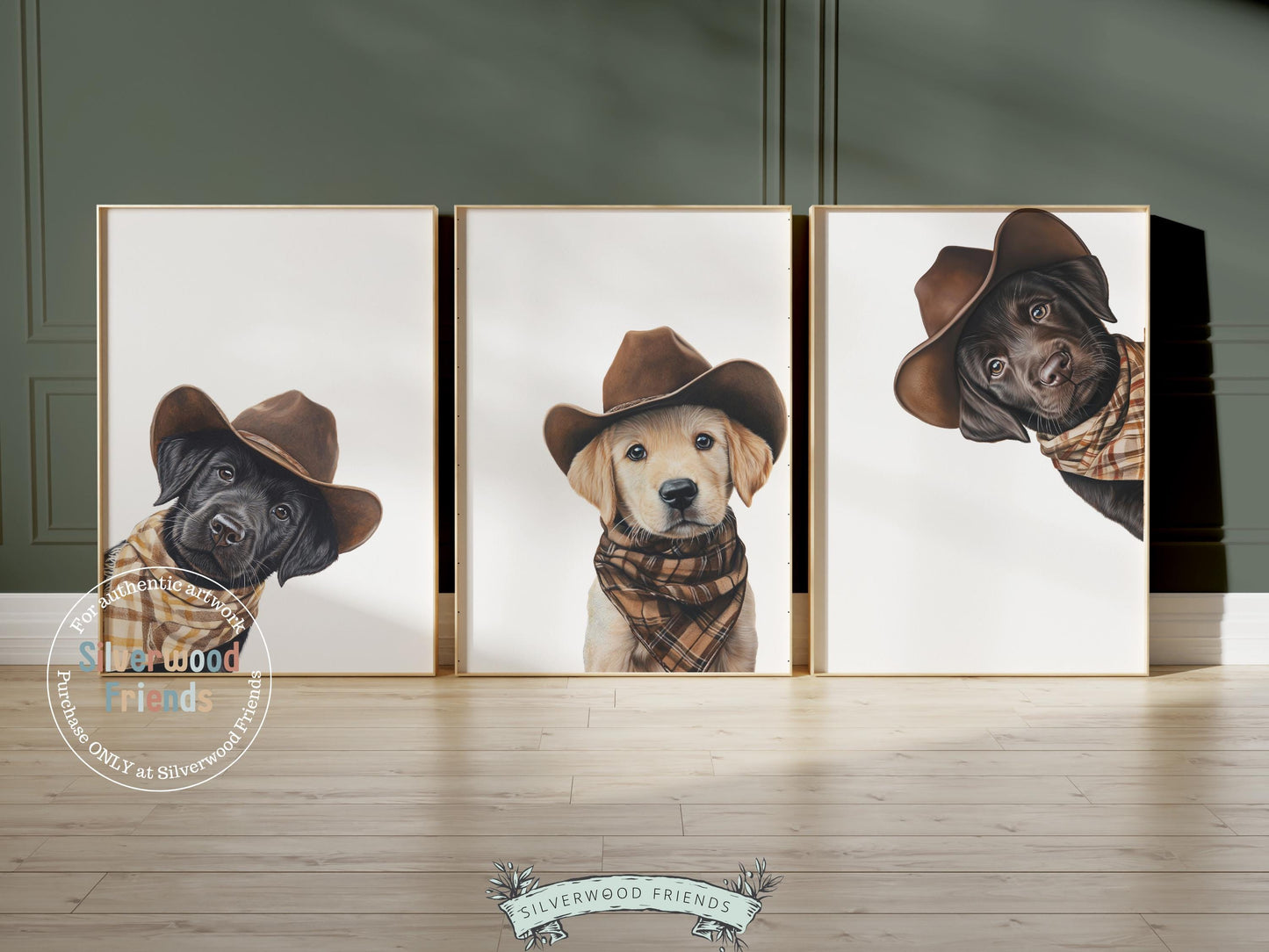 Labrador Dog Cowboy Hat Print, Neutral Western Cowboy Dog Nursery Decor, Cowboy Western Dog Nursery Wall Art, Labrador Puppy Digital Prints
