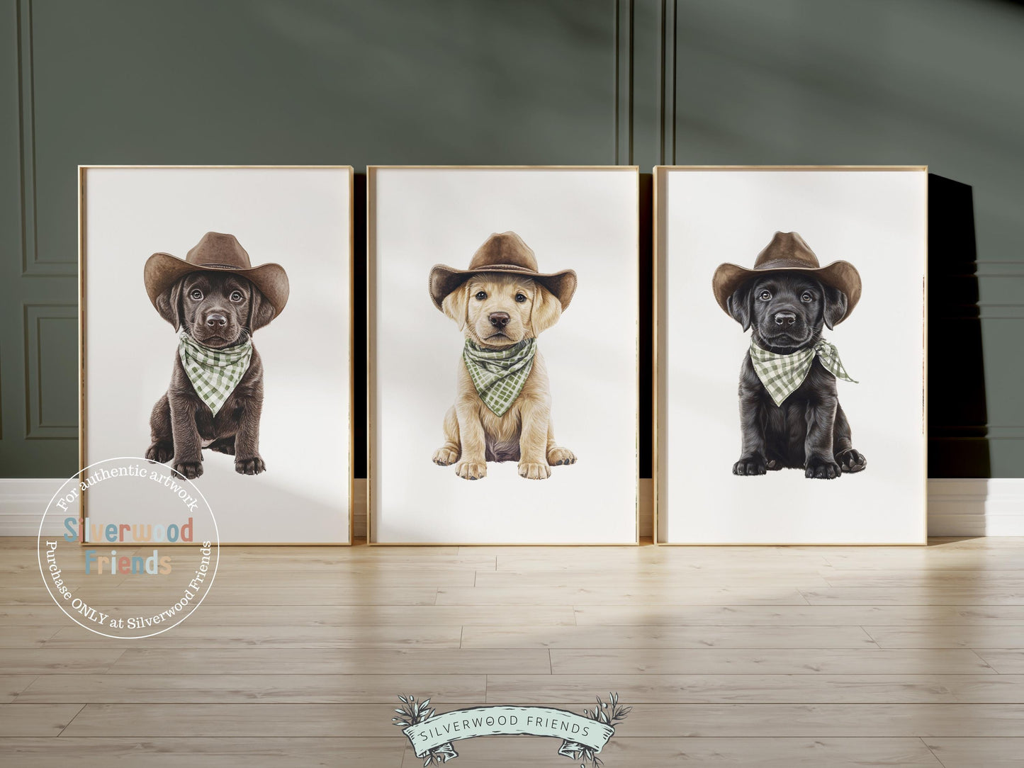 Labrador Dog Cowboy Hat Print, Neutral Cowboy Western Dog Nursery Decor, Cowboy Western Dog Nursery Wall Art, Labrador Puppy Digital Prints