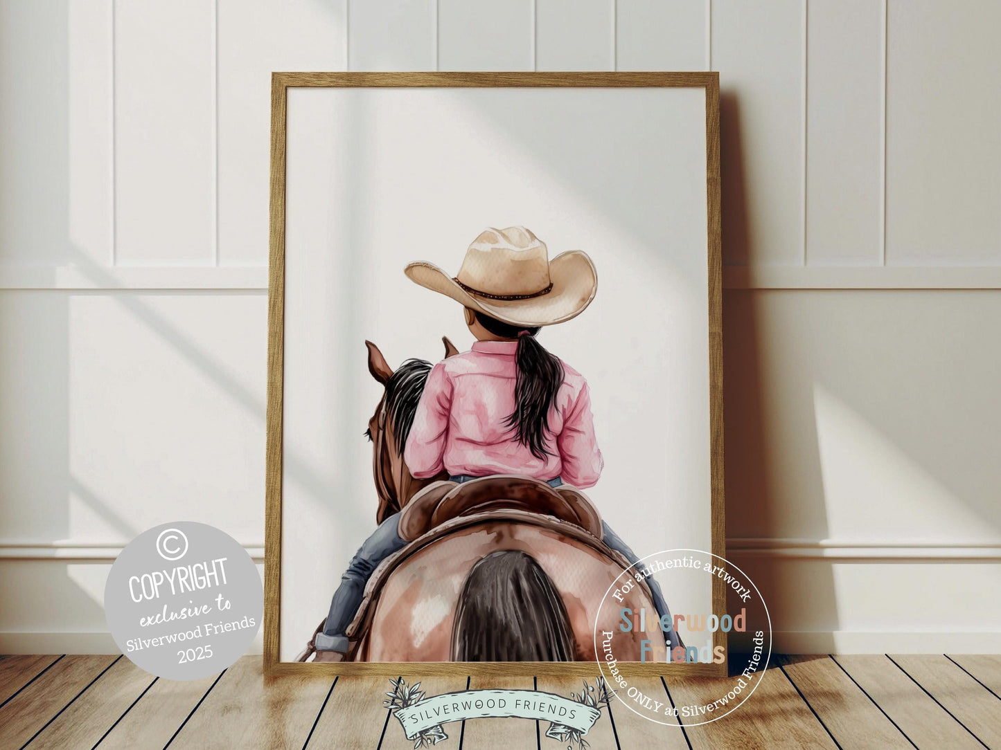 Experience the sweet connection between cowgirl and horse with our enchanting watercolor print, featuring a tender moment shared between a cowgirl and her beloved companion. Perfect for adding heartfelt western charm to any space. š¤ šš“