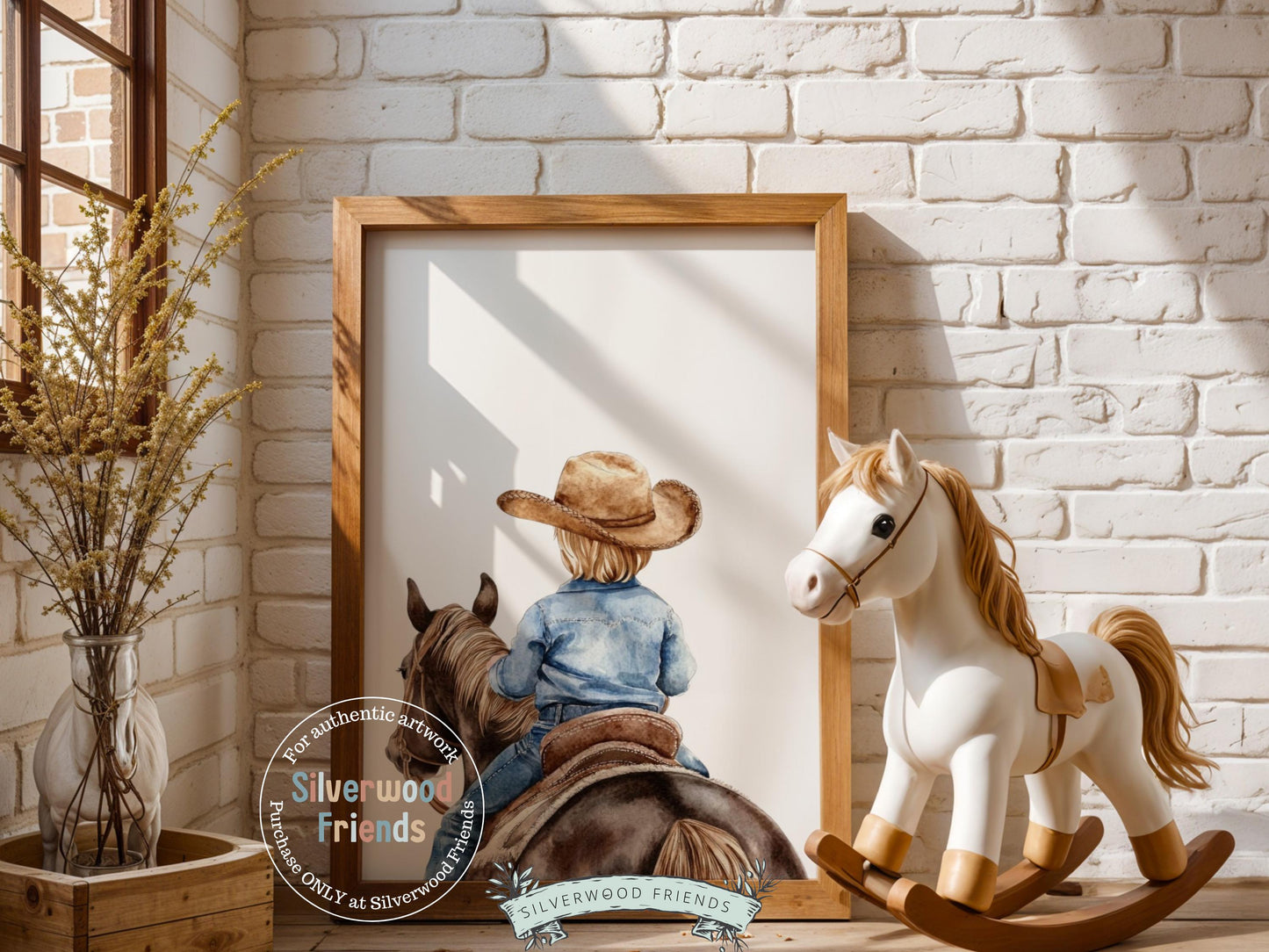 Cowboy Nursery Print, Cowboy Nursery Decor, Baby Boys Western Nursery Decor, Little Boy Cowboy Horse Riding Nursery Wall Art Digital Print
