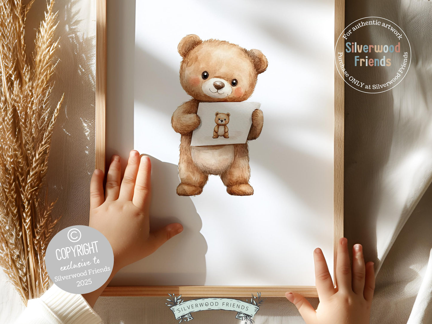 Artistic Teddy Bear Nursery Prints, Artist Bear Nursery Decor, Bear Nursery Wall Art, Creative Kids Room Art Classroom Decor Digital Print