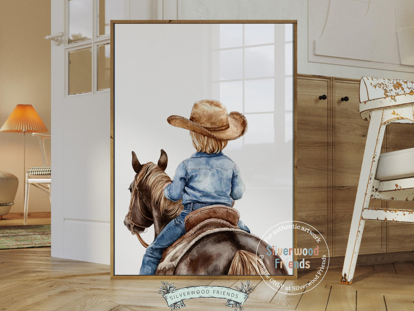 Cowboy Nursery Print, Cowboy Nursery Decor, Baby Boys Western Nursery Decor, Little Boy Cowboy Horse Riding Nursery Wall Art Digital Print