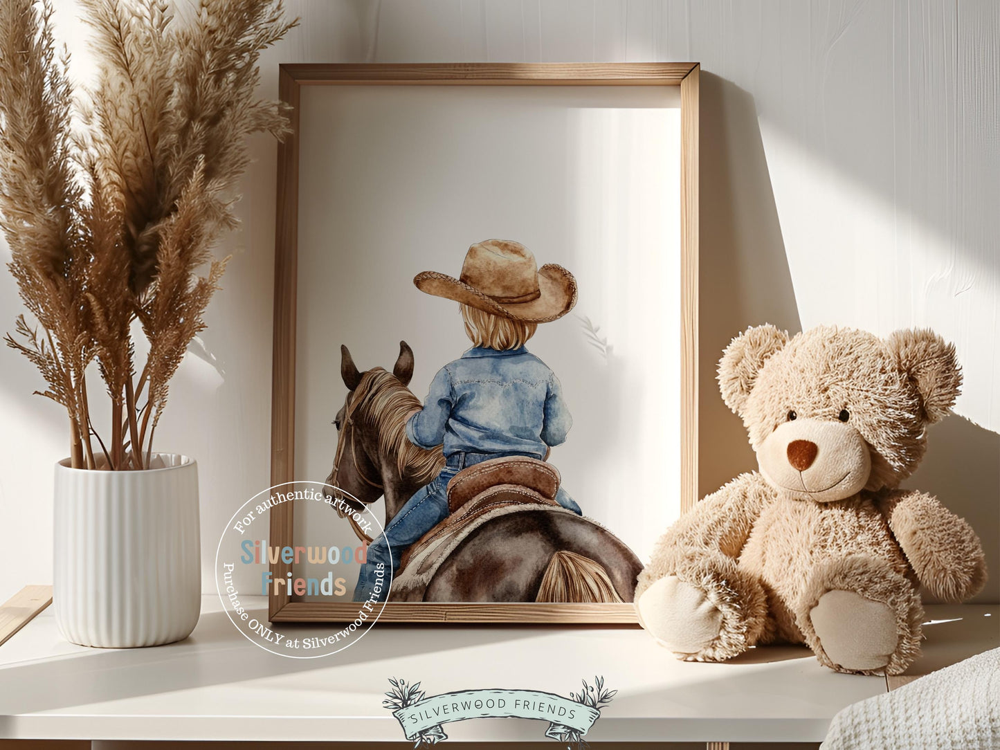 Cowboy Nursery Print, Cowboy Nursery Decor, Baby Boys Western Nursery Decor, Little Boy Cowboy Horse Riding Nursery Wall Art Digital Print