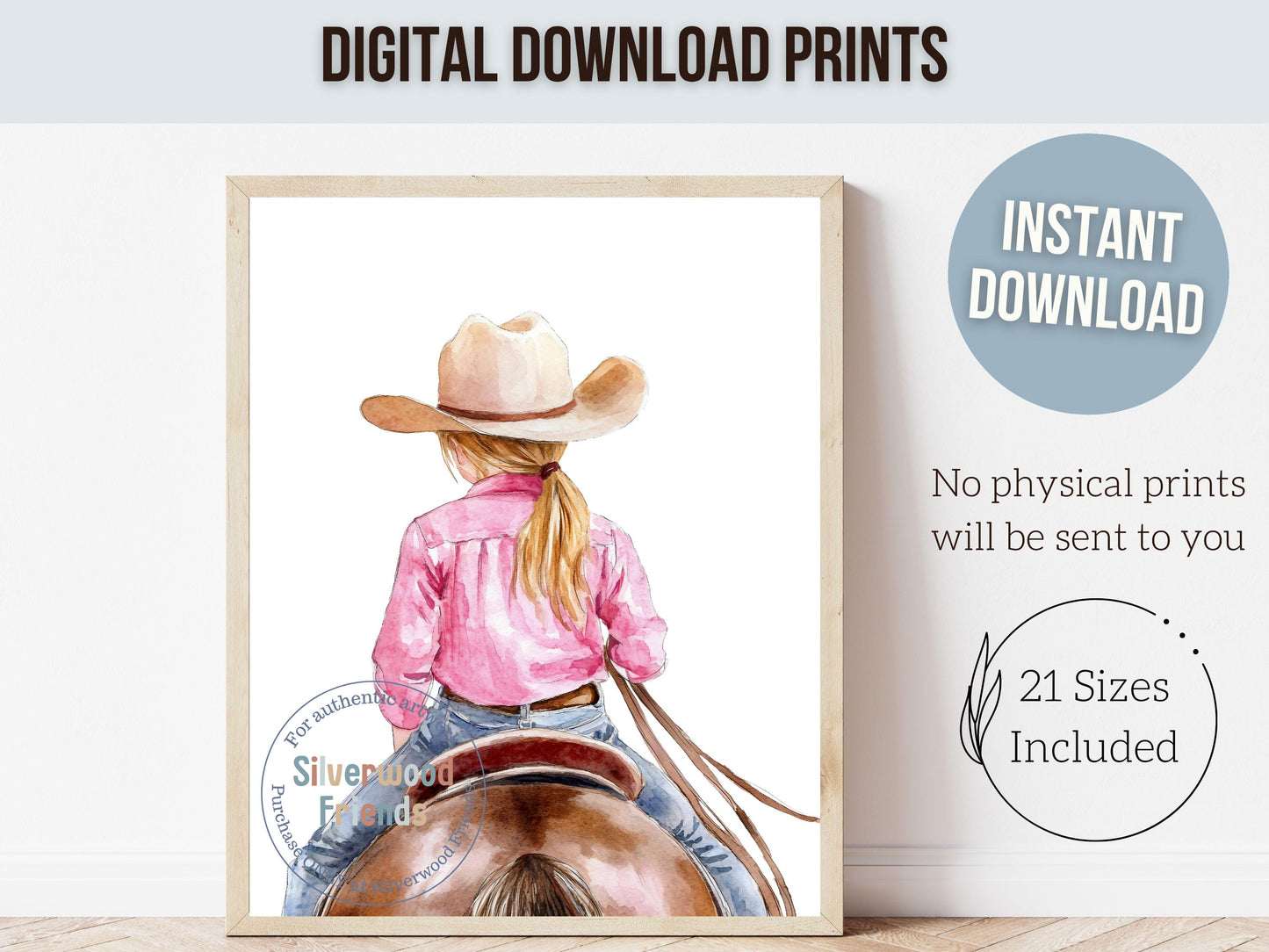 Cowgirl Horse Nursery Print, Cowgirl Horse Nursery Decor, Baby Girl Western Nursery Decor, Pink Cowgirl Horse Nursery Wall Art Digital Print