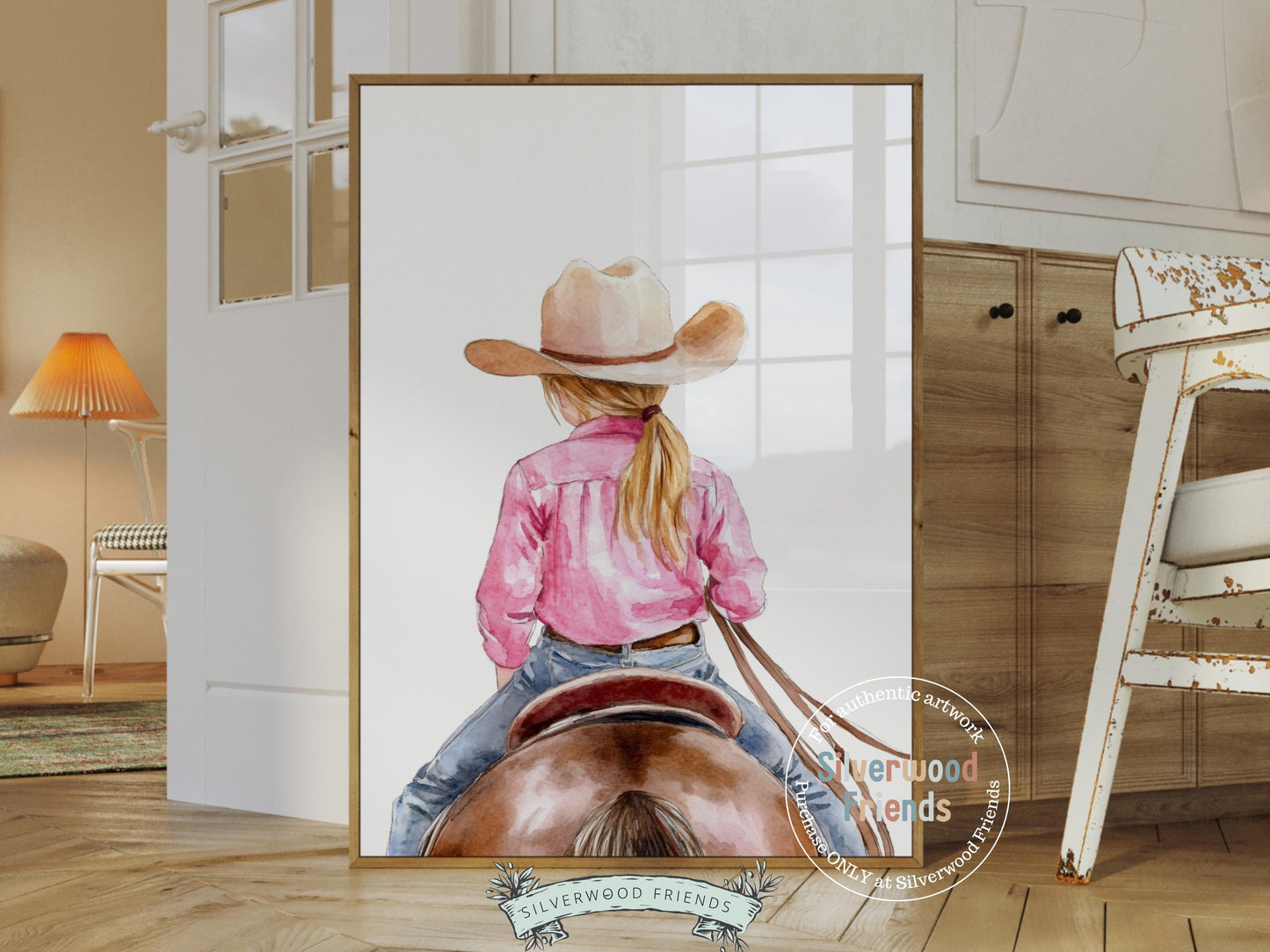 Cowgirl Horse Nursery Print, Cowgirl Horse Nursery Decor, Baby Girl Western Nursery Decor, Pink Cowgirl Horse Nursery Wall Art Digital Print