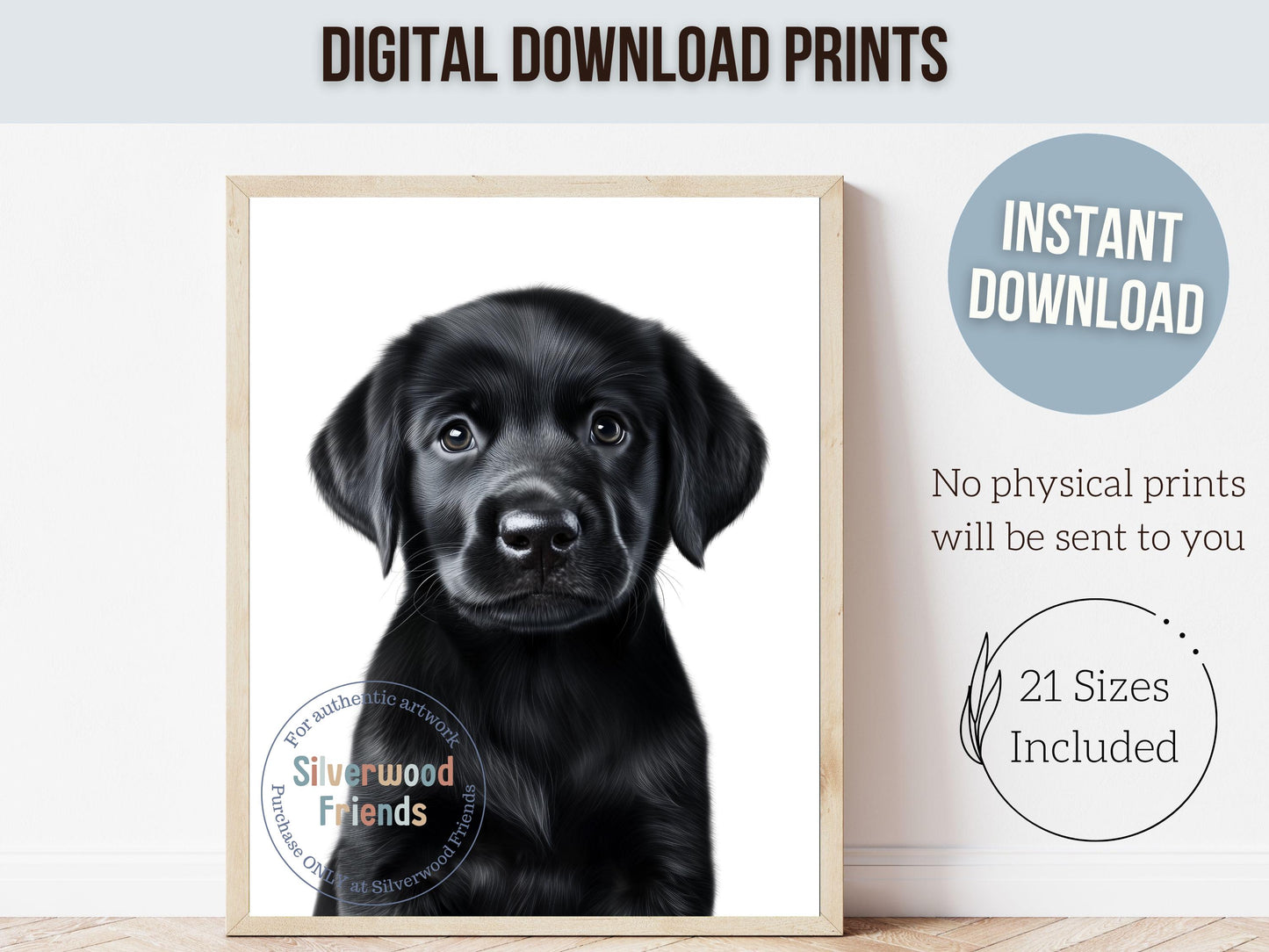 Black Labrador Puppy Dog Print, Puppy Dog Nursery Decor, Labrador Puppy Dog Nursery Wall Art, Dog Lover Gift Black Labrador Digital Print