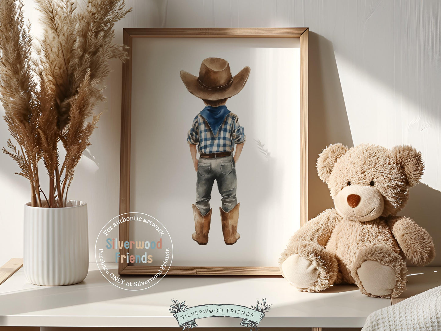Cowboy Nursery Print, Country Nursery Decor, Baby Boys Western Nursery Decor, Little Boy Toddler Farm Bedroom Nursery Wall Art Digital Print