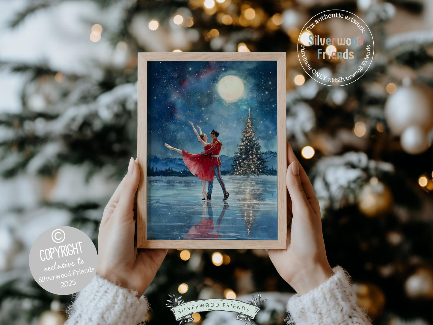 Nutcracker Ballet Christmas Print, Ballerina Christmas Printable Wall Art, Festive Christmas Holiday Decor, Vintage Christmas Digital Prints