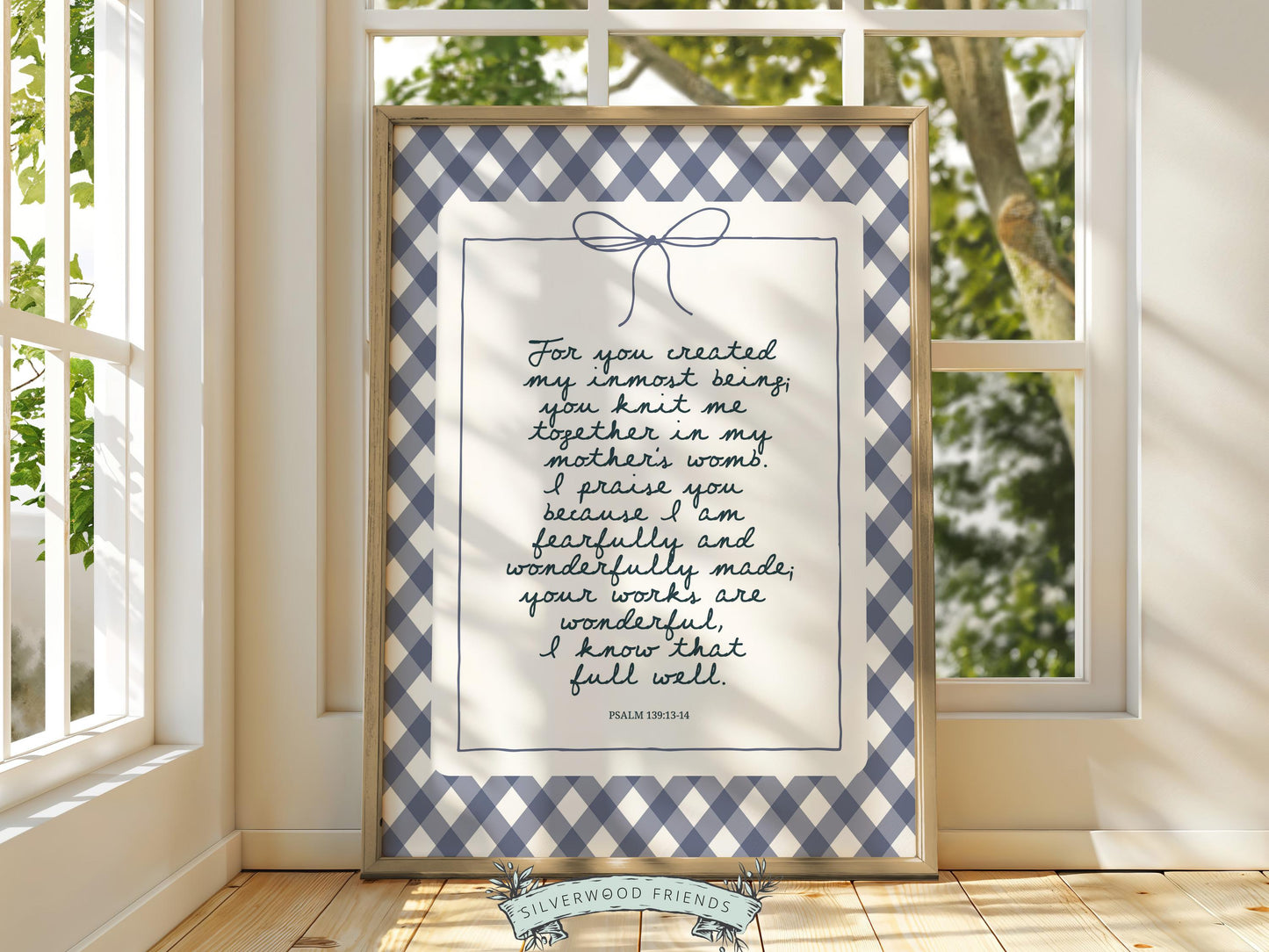 Christian Wall Art, Bible Verse Nursery Print, Christian Faith Nursery Decor, Scripture Nursery Wall Art, Psalm 139:13-14 (Digital Download)