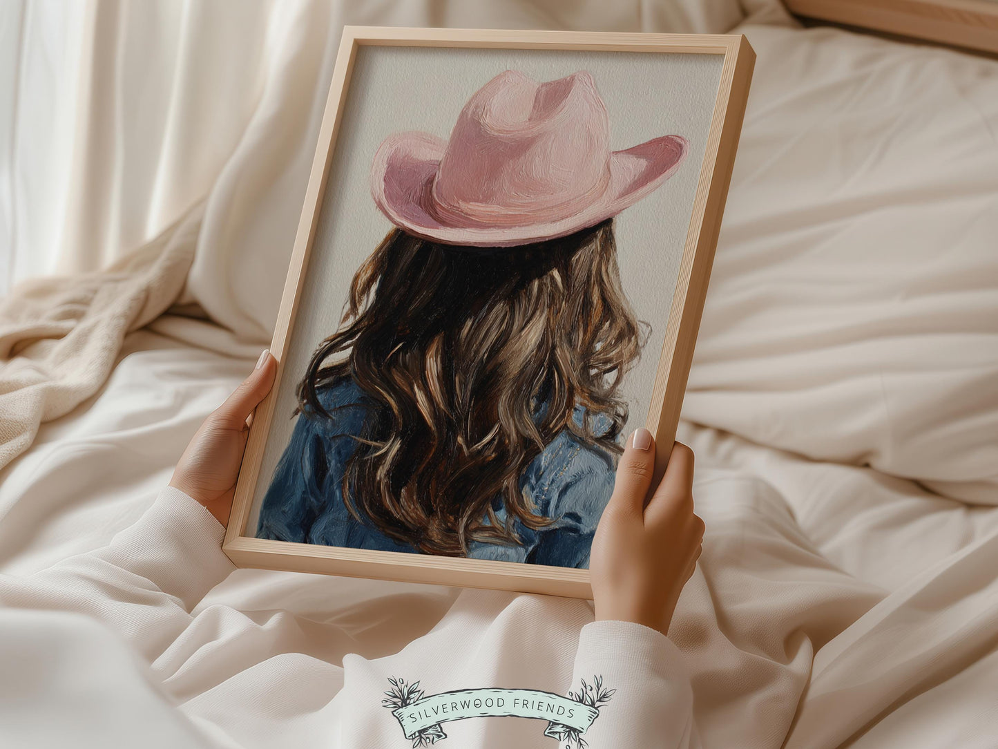 Blonde Cowgirl Nursery Print, Baby Girl Cowgirl Western Nursery Decor, Pink Cowgirl Hat Poster, Horse Nursery Wall Art (DIGITAL DOWNLOAD)