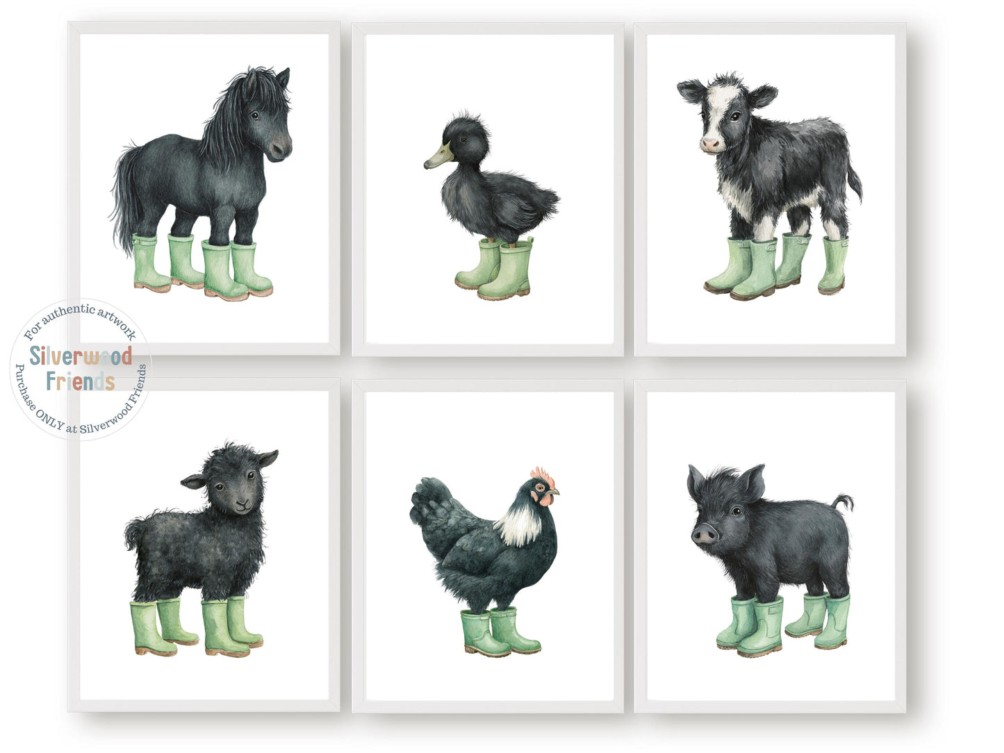 Baby Farm Animal Nursery Prints, Sage Green Western Farm Nursery Decor, Nursery Wall Art, Modern Farmhouse Nursery Prints (DIGITAL DOWNLOAD)
