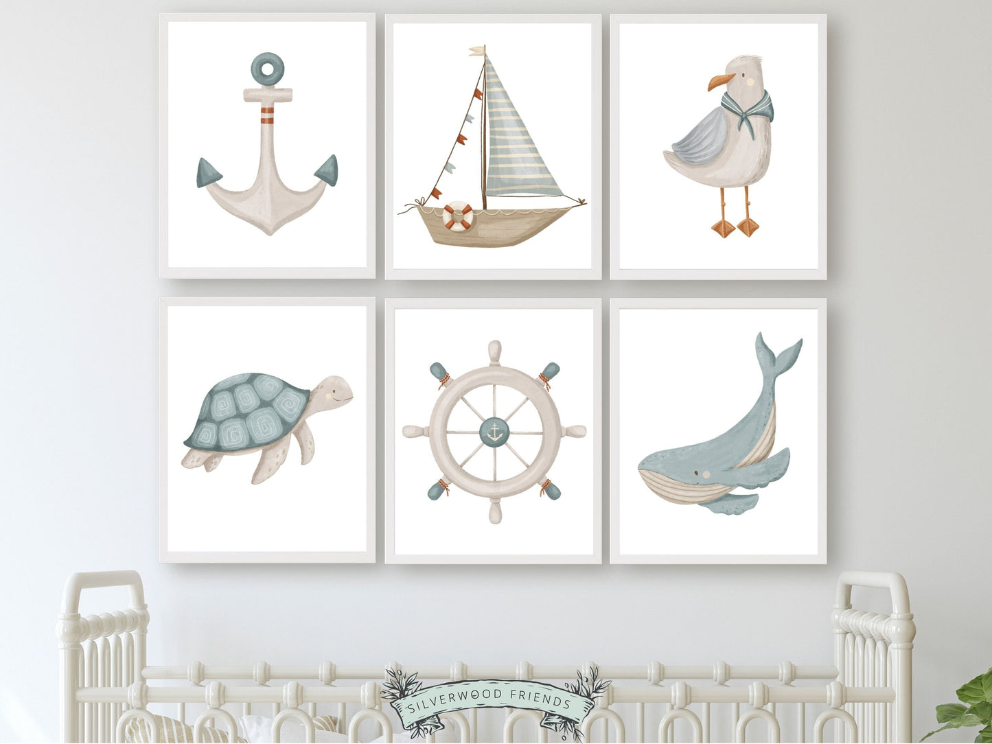 This Sea Life Nursery Prints Set of 6 will spark their imagination and is the perfect addition to your nautical nursery decor or ocean theme nursery.