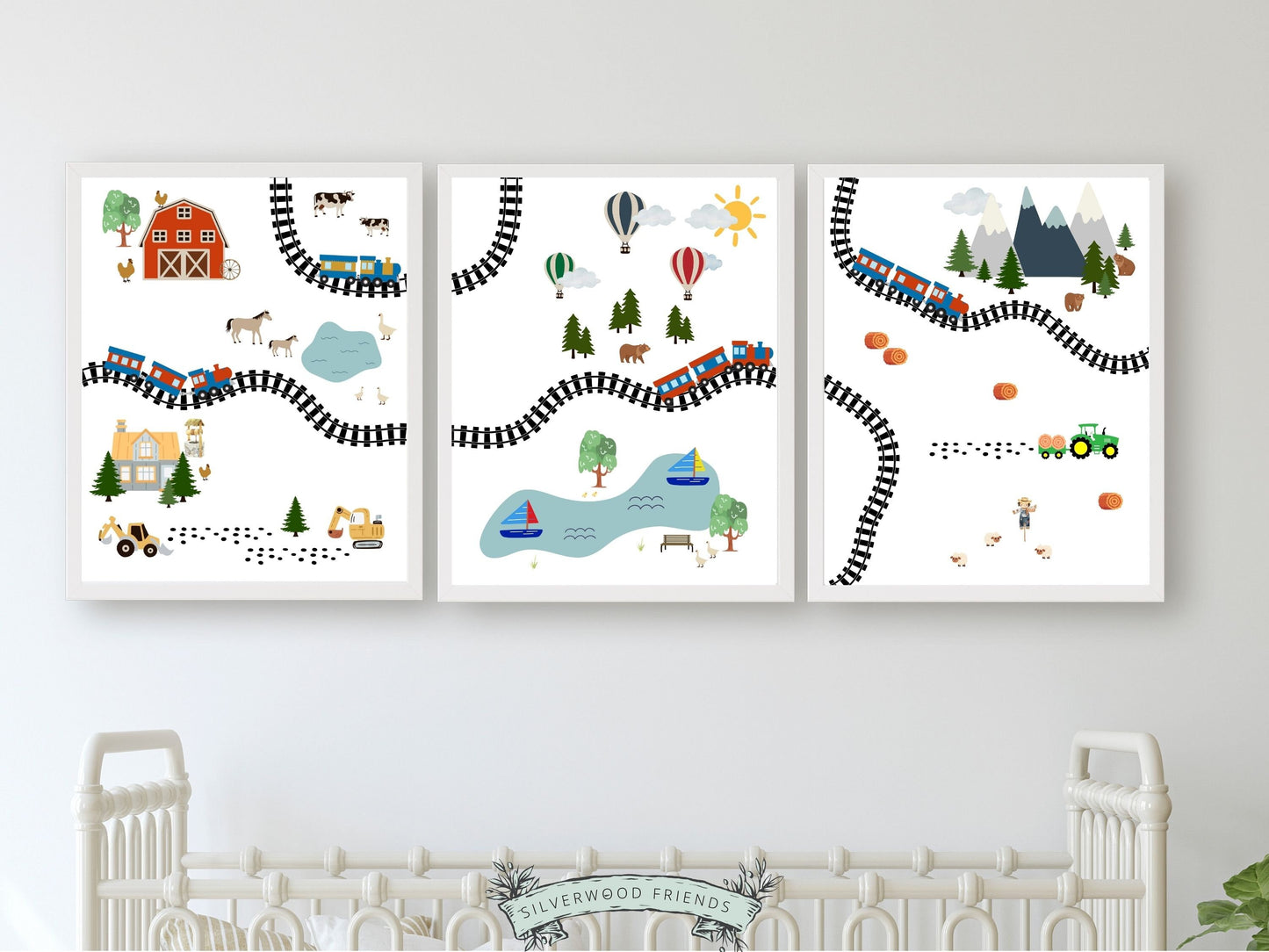 Train Nursery Prints, Boys Train Nursery Decor, Boy Room Decor, Kids Nursery Wall Art, Train Art Print, Boys Transport Nursery Digital Print