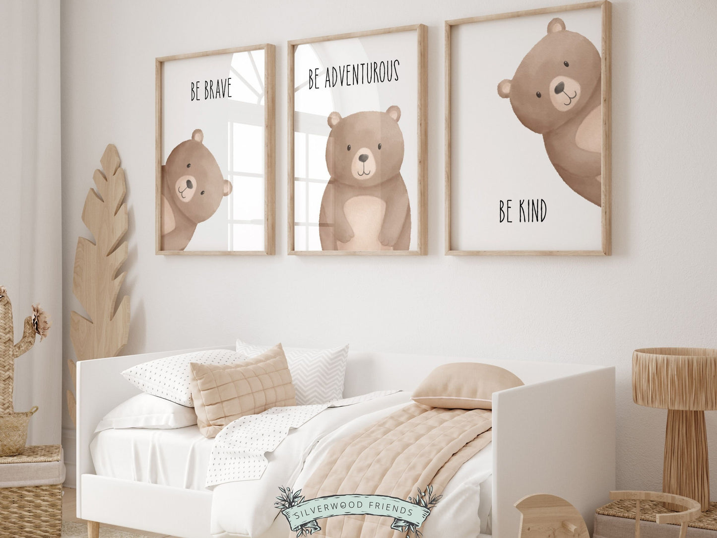 Peeking Bear Nursery Print, Peekaboo Bear Nursery Decor,Minimalist Neutral Nursery,Baby Bear Nursery Wall Art,Woodland Nursery Digital Print