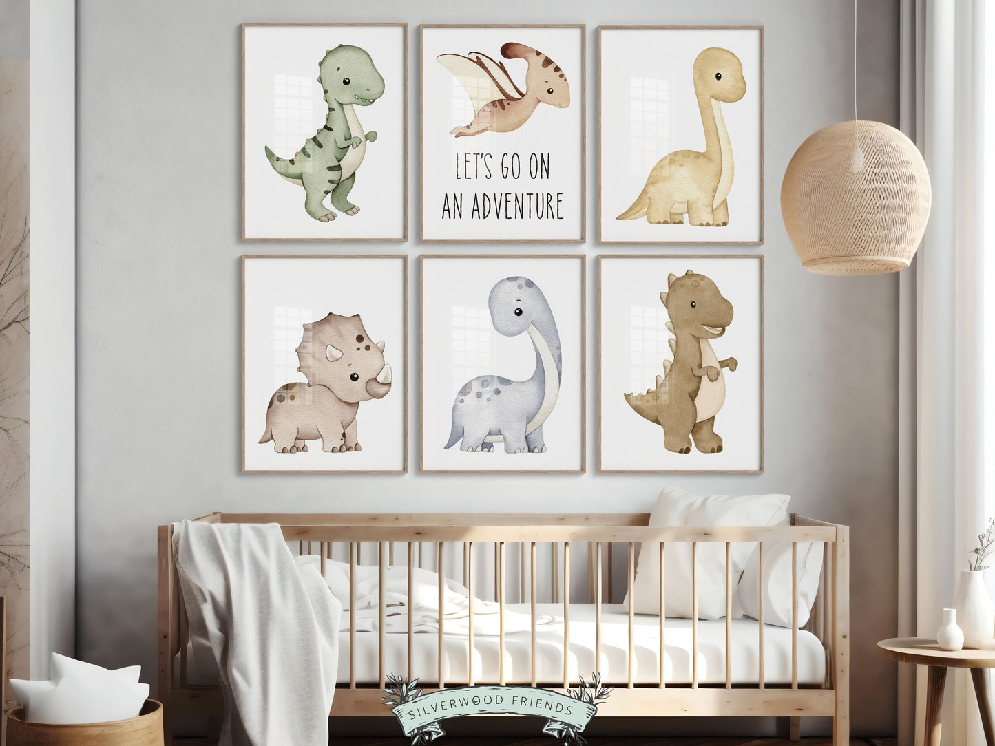 Dinosaur Prints For Boys Room, Baby Boys Dinosaur Nursery Decor, Dinosaur Adventure Nursery Wall Art, Boys Dino Nursery Decor Digital Prints