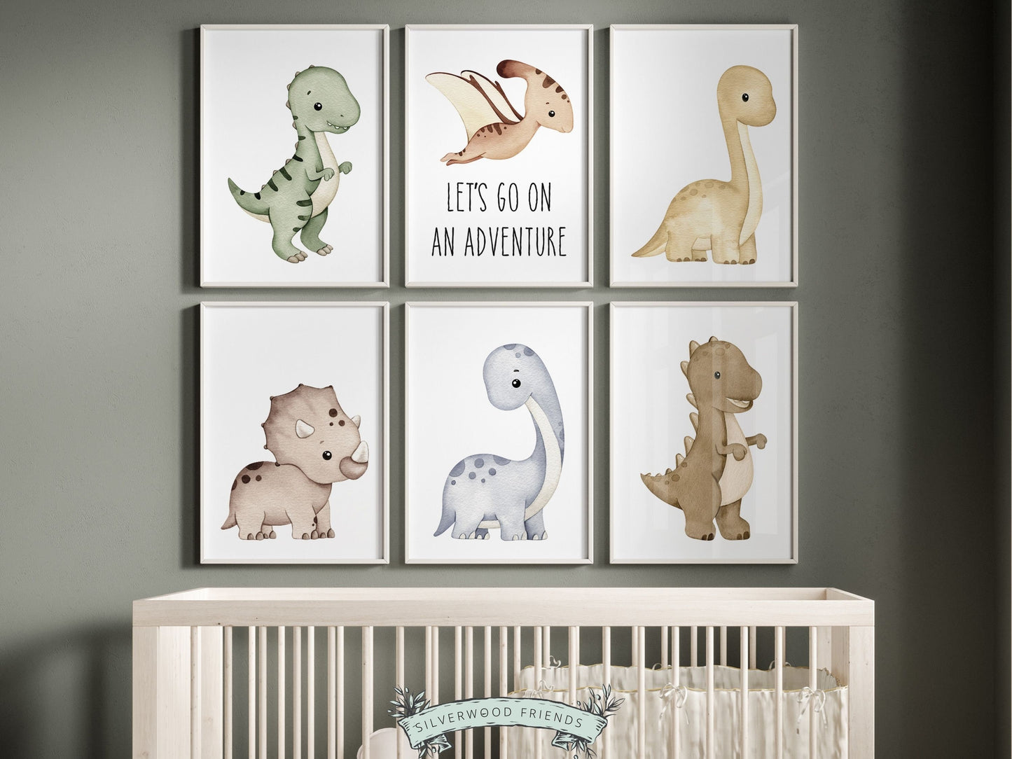 Dinosaur Prints For Boys Room, Baby Boys Dinosaur Nursery Decor, Dinosaur Adventure Nursery Wall Art, Boys Dino Nursery Decor Digital Prints