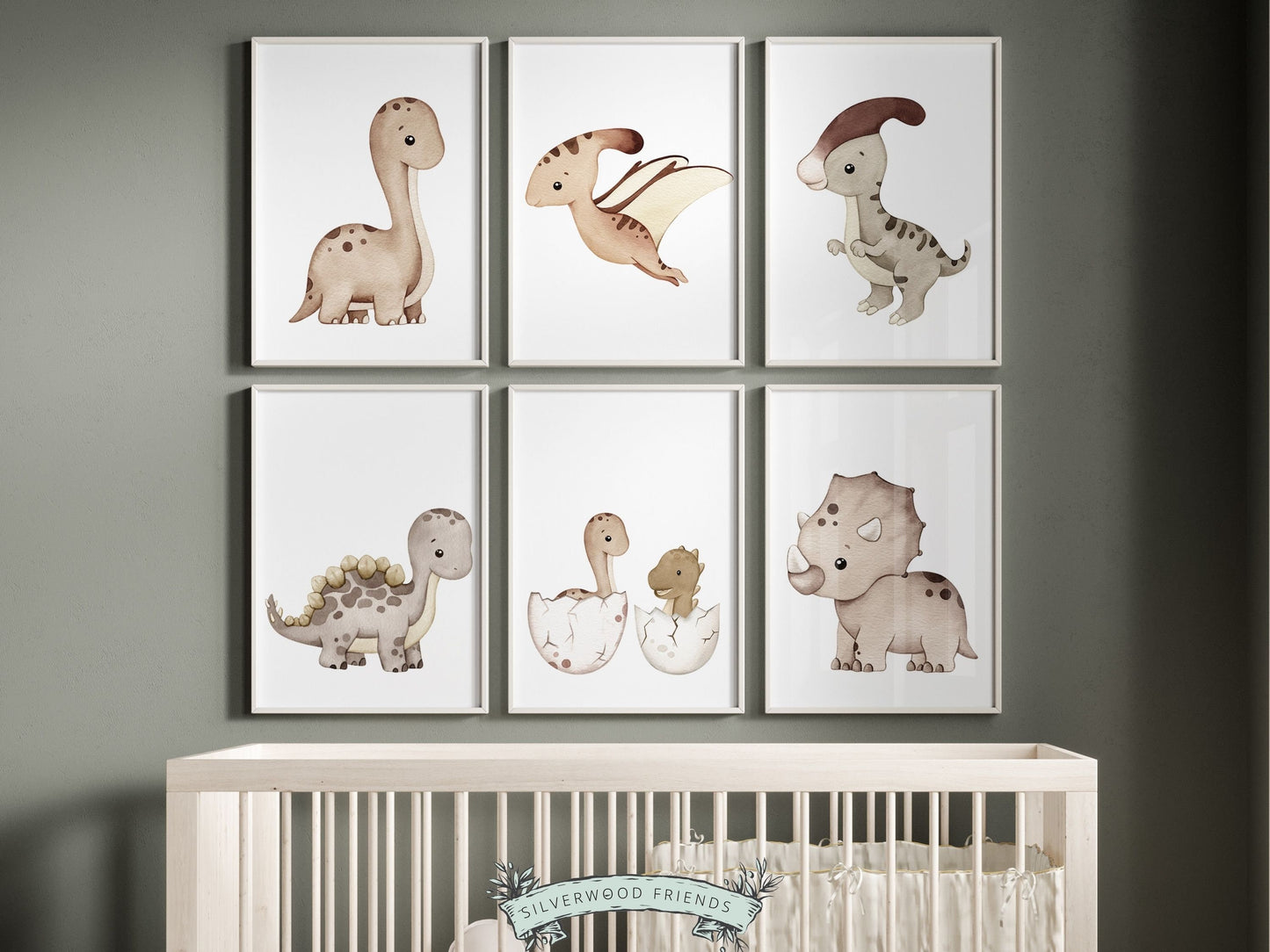 Dinosaur Nursery Prints, Boys Dinosaur Nursery Decor, Dinosaur Neutral Nursery Wall Art, Dinosaur Toddler Boys Room Decor Dino Digital Print
