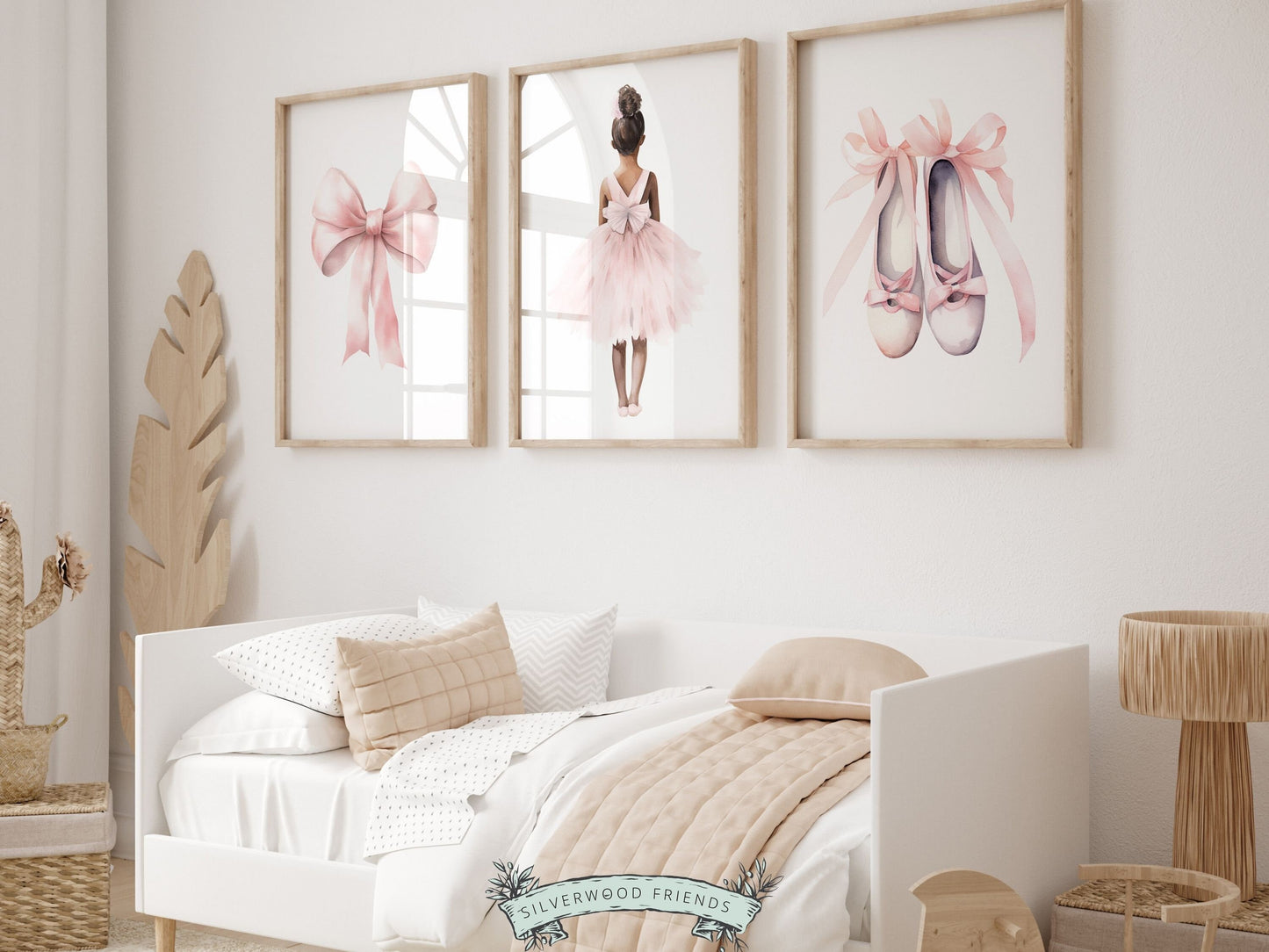 Ballet Nursery Prints, African American Ballerina Nursery Decor, Girls Ballet Nursery Wall Art, Little Black Girl Dance Decor Digital Prints
