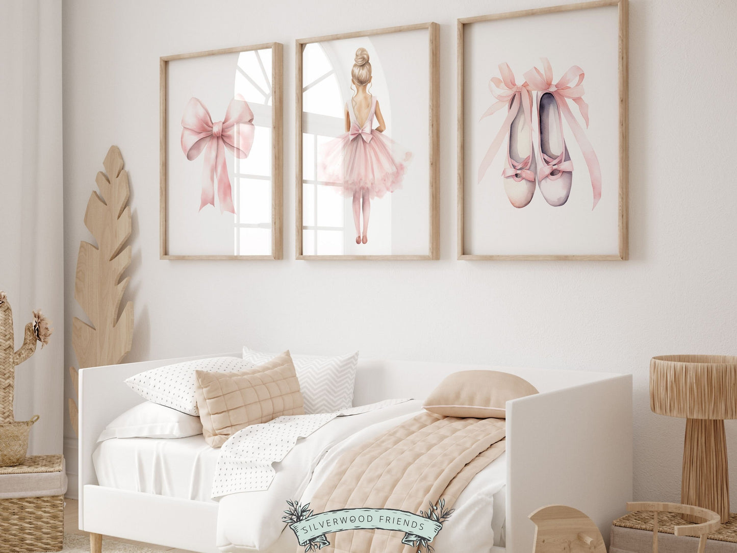 Baby Girl's Ballet Nursery Prints, Ballerina Nursery Decor, Pink Ballet Nursery Wall Art, Ballet Dancer Printable Wall Decor Digital Prints