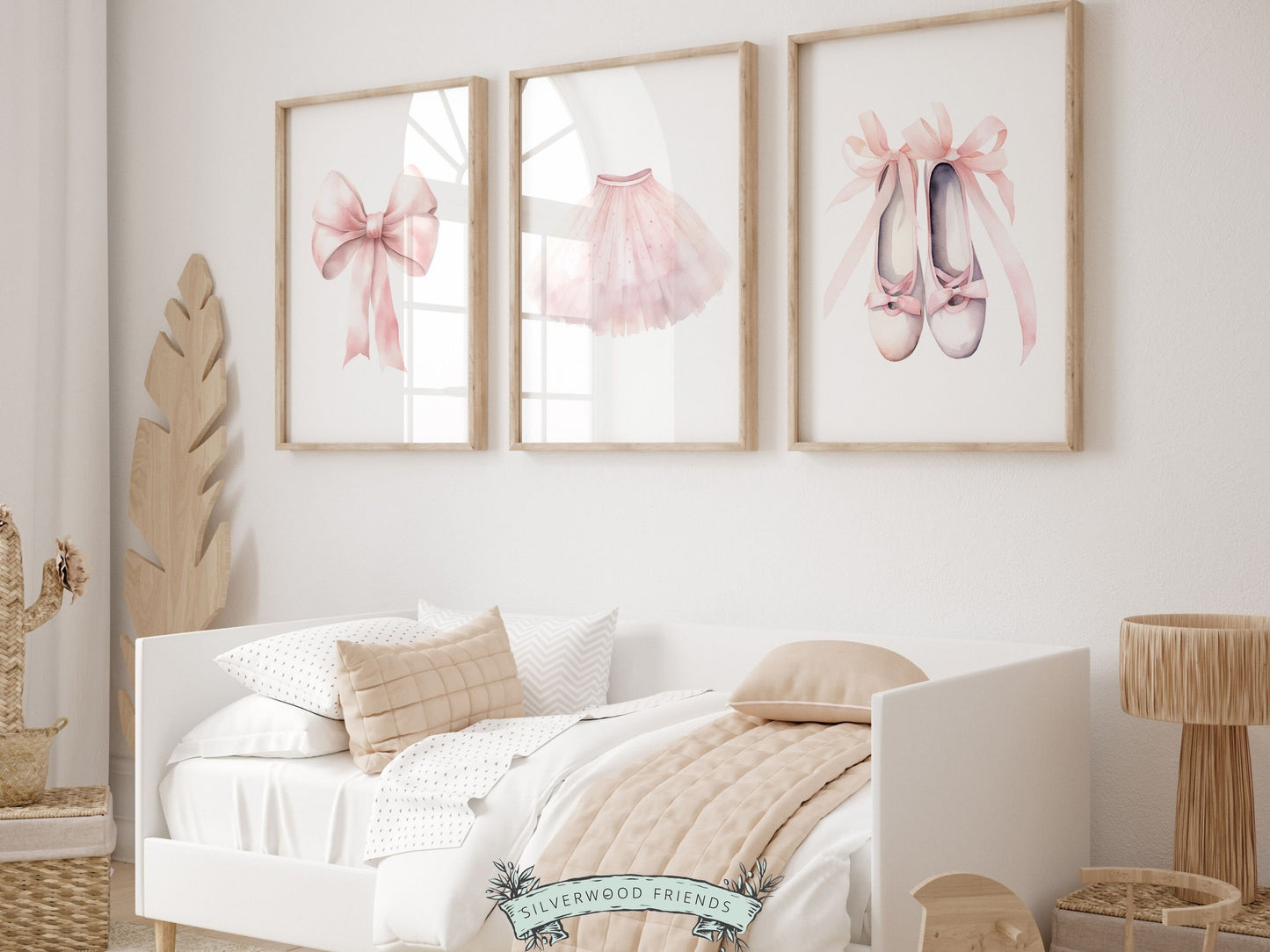 Baby Girl's Ballet Nursery Prints, Girl's Ballerina Nursery Decor, Dance Nursery Wall Art, Ballet Dancer Printable Wall Decor Digital Prints
