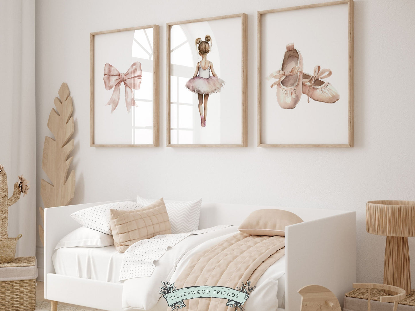 Ballerina Prints, Ballet Nursery Print, Ballerina Nursery Decor, Blush Pink Baby Girl's Nursery Wall Art, Ballet Dancer Gift Digital Prints