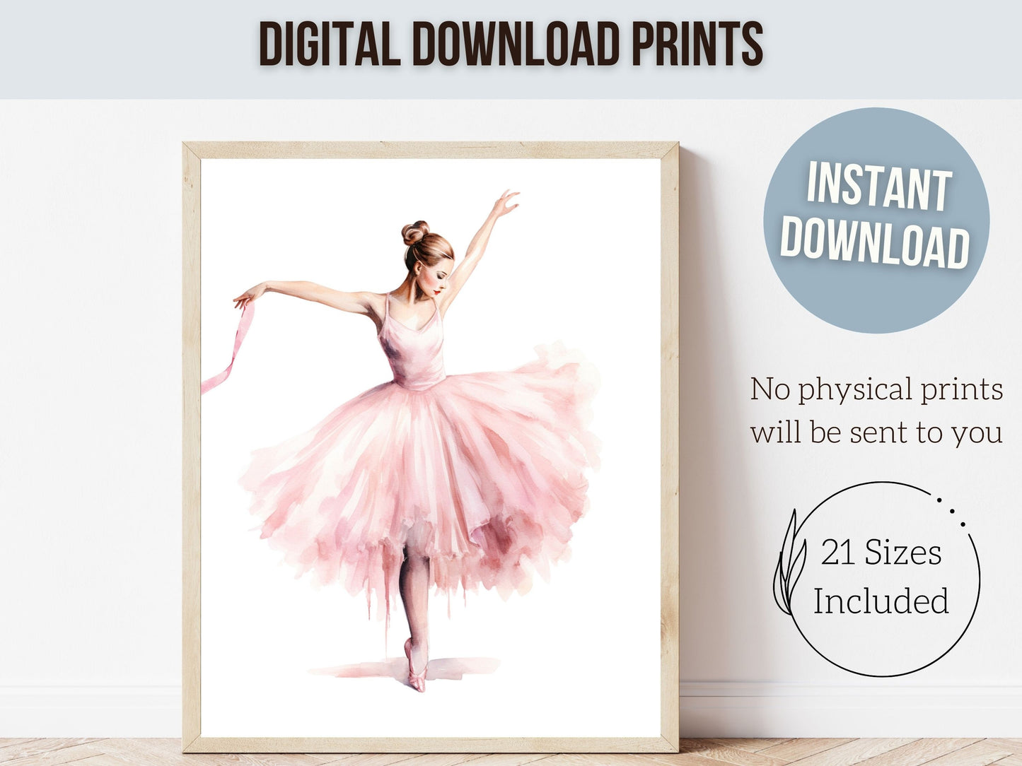 Ballerina Prints, Ballet Nursery Print, Ballerina Nursery Decor, Baby Girl's Dance Nursery Wall Art, Ballet Dancer Wall Decor Digital Prints