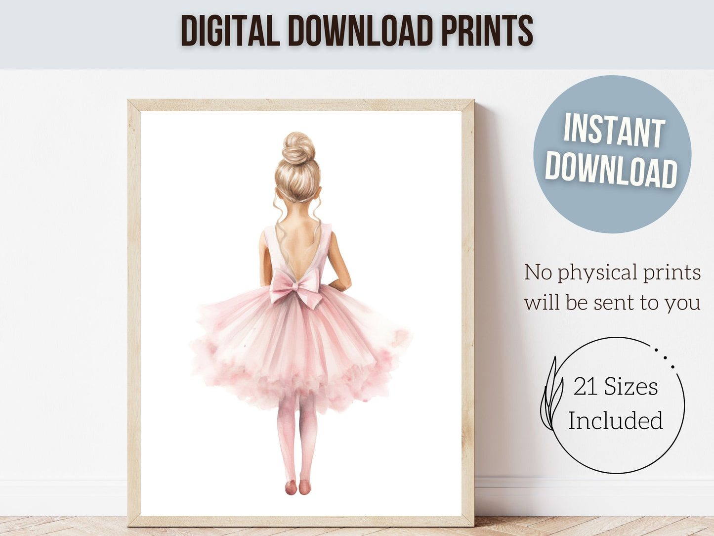 Baby Girl's Ballet Nursery Prints, Ballerina Nursery Decor, Pink Ballet Nursery Wall Art, Ballet Dancer Printable Wall Decor Digital Prints