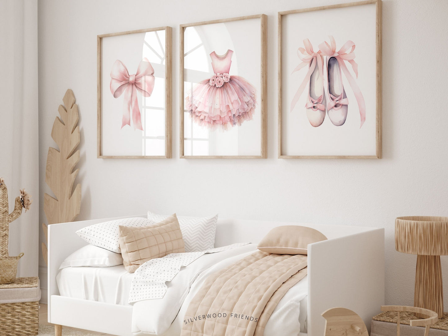 Baby Girl's Ballet Nursery Prints, Girl's Ballerina Nursery Decor, Dance Nursery Wall Art, Ballet Dancer Printable Wall Decor Digital Prints