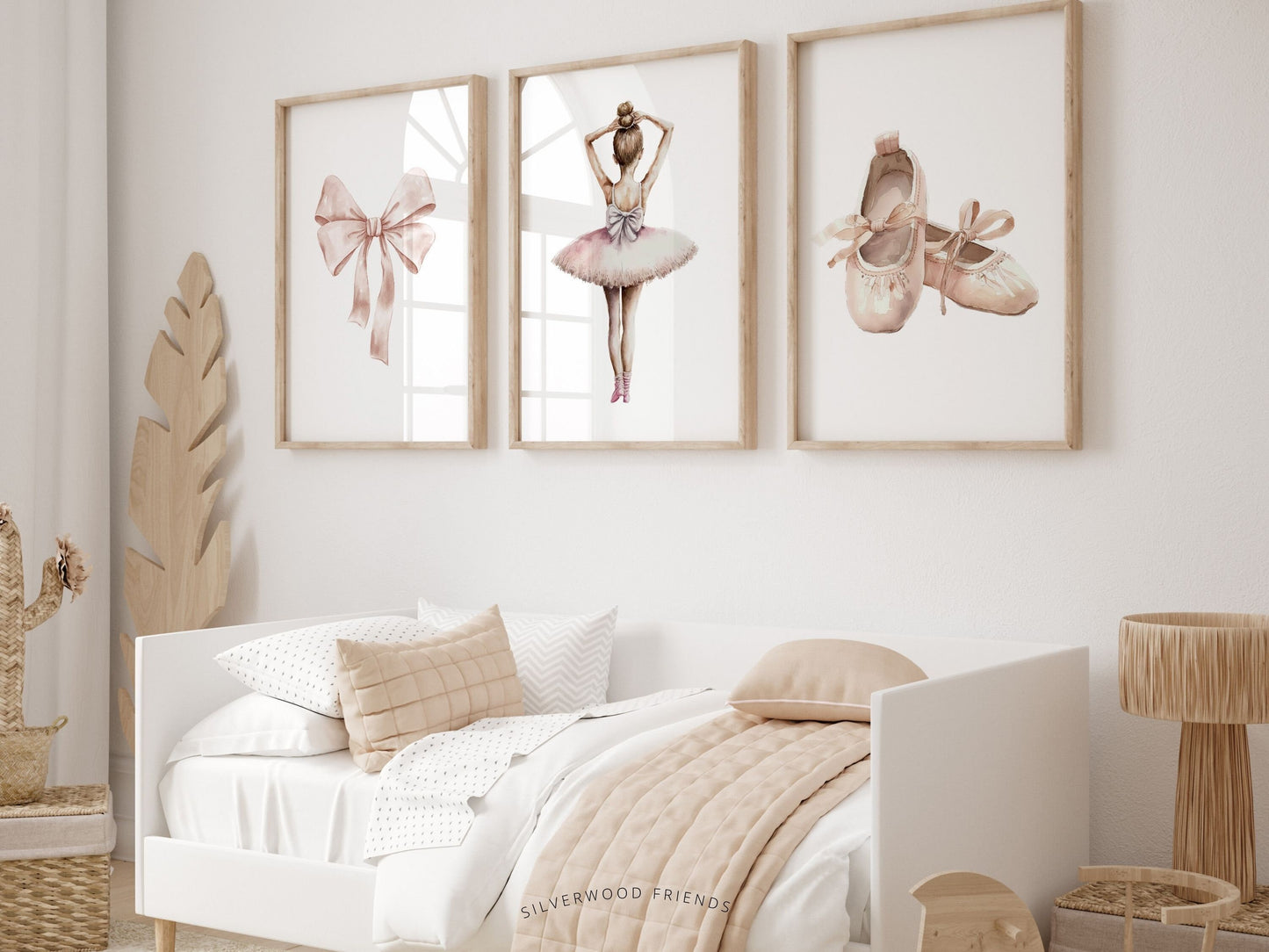 Ballerina Prints, Ballet Nursery Print, Ballerina Nursery Decor, Blush Pink Baby Girl's Nursery Wall Art, Ballet Dancer Gift Digital Prints