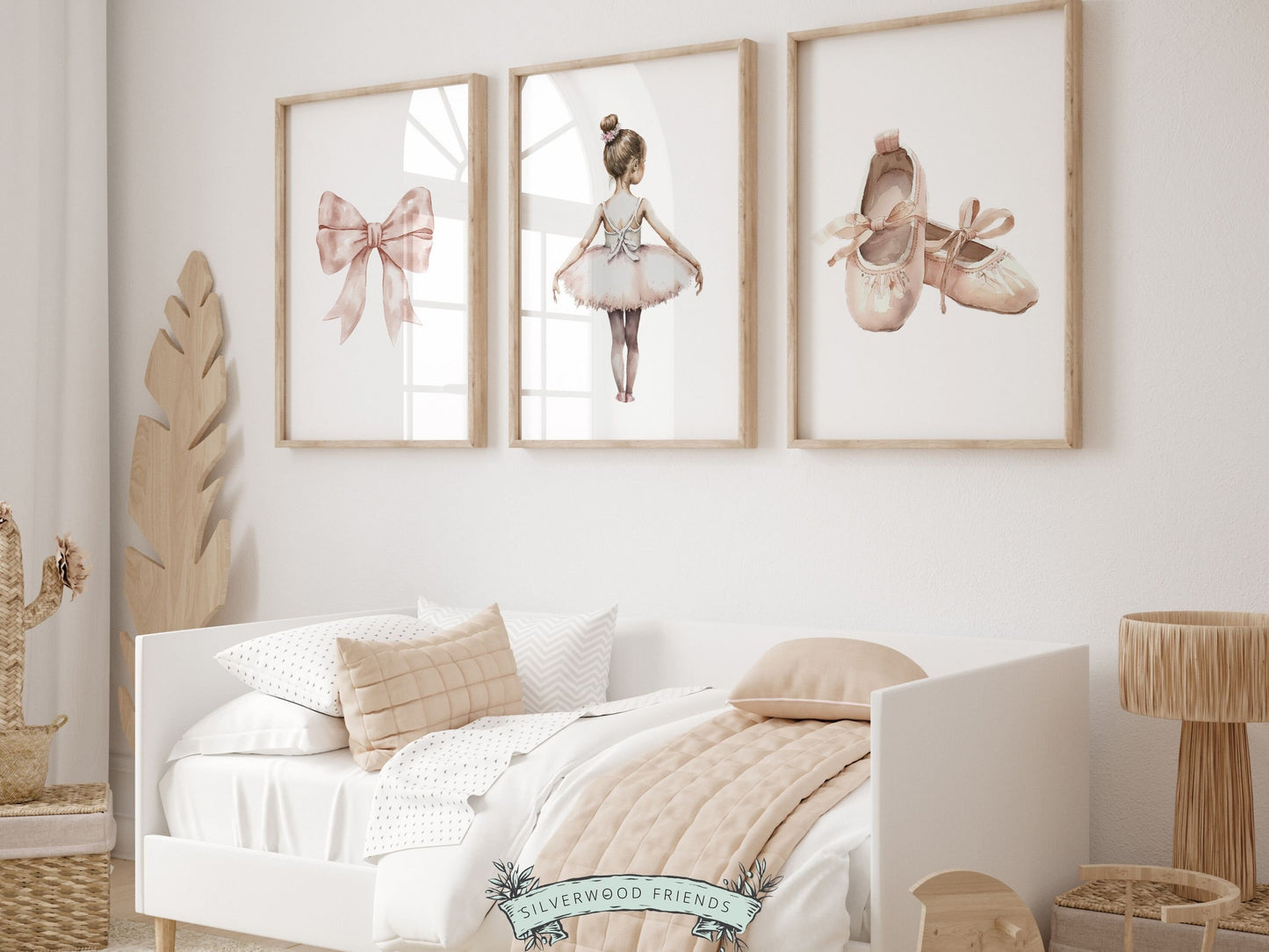 Ballerina Prints, Ballet Nursery Print, Ballerina Nursery Decor, Blush Pink Baby Girl's Nursery Wall Art, Ballet Dancer Gift Digital Prints