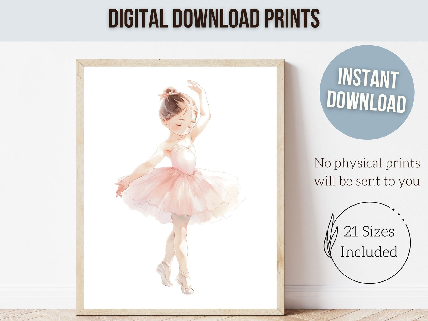 Ballet Nursery Print, Ballerina Nursery Decor, Baby Girl's Nursery Prints, Newborn Ballet Gift, Balletcore Aesthetic,Ballerina Digital Print