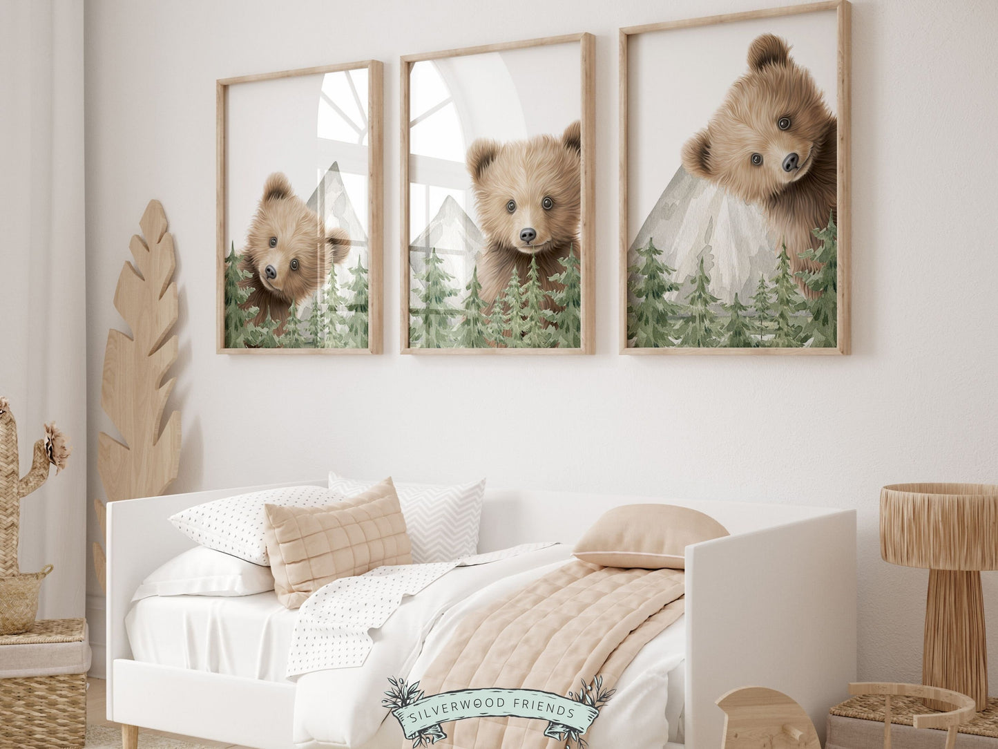 Peeking Bear Nursery Print, Peekaboo Bear Nursery Decor, Woodland Nursery Decor, Baby Bear Nursery Wall Art, Woodland Nursery Digital Prints