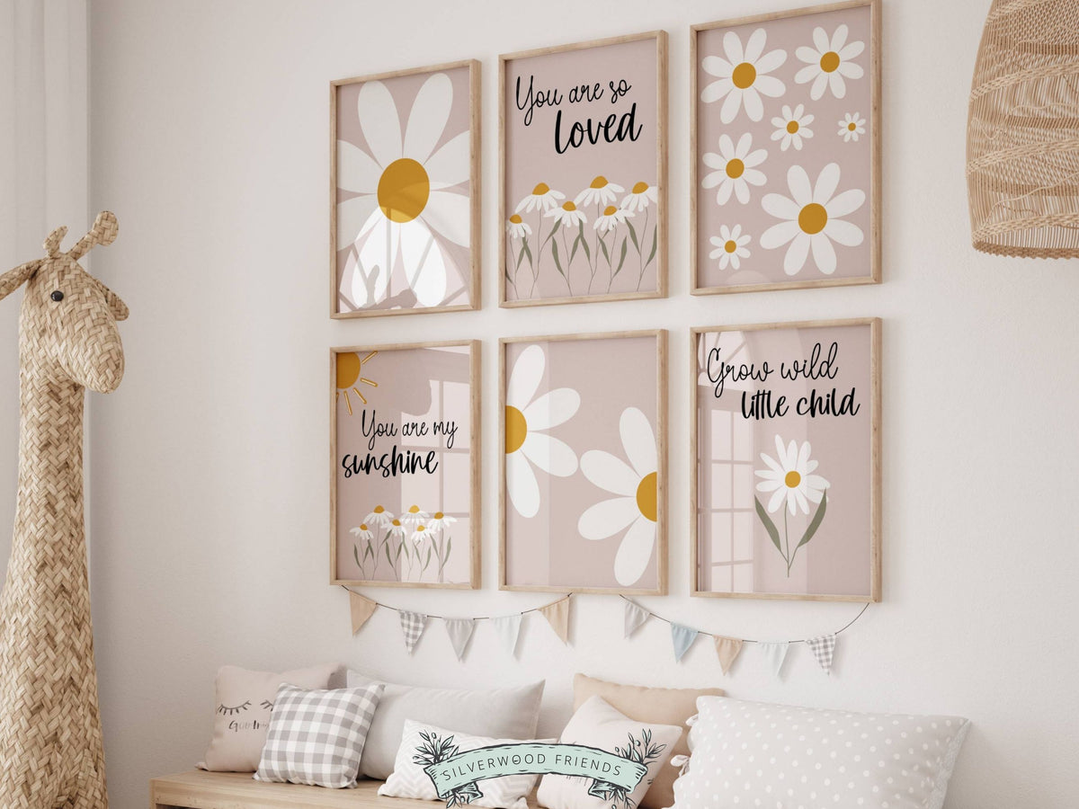 Daisy Nursery Print Set of 6 – Silverwood Friends