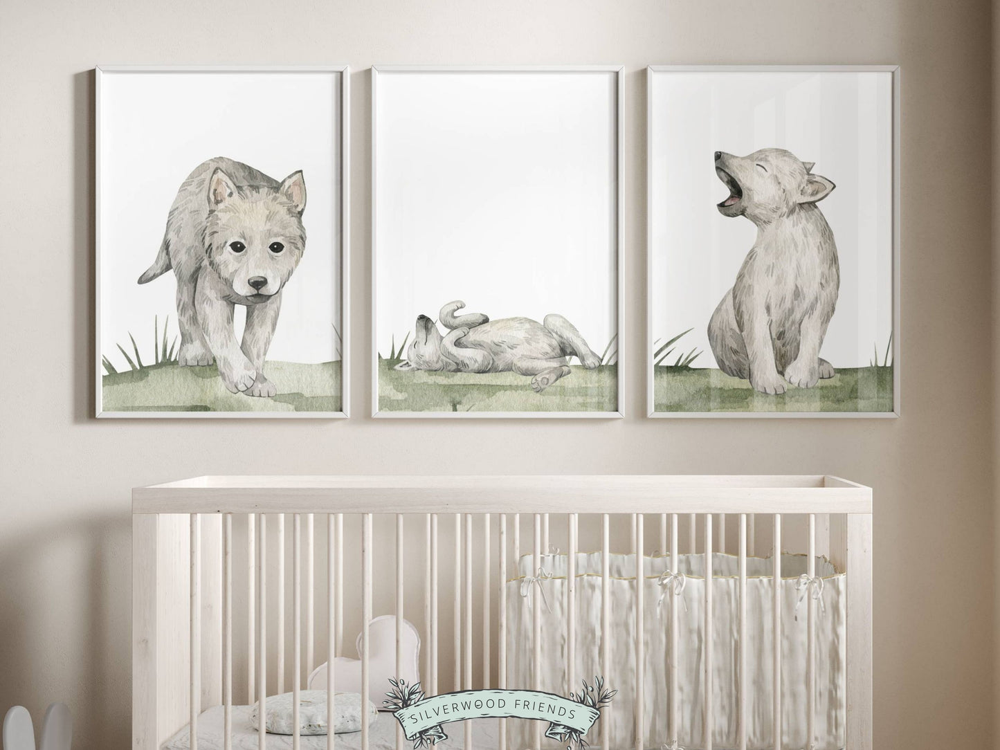 Wolf Nursery Prints Set of 3