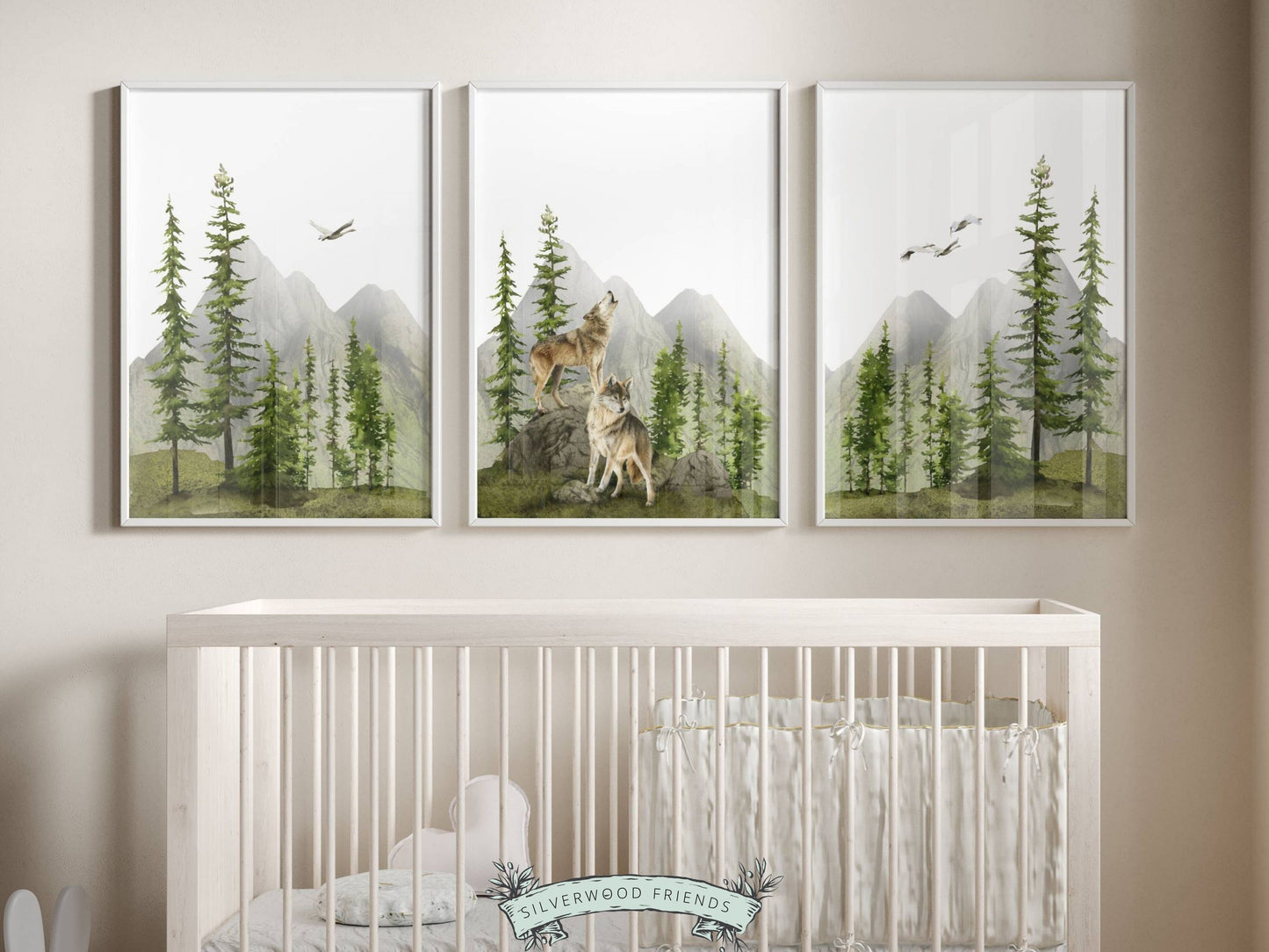 Howling Wolf Forest Prints