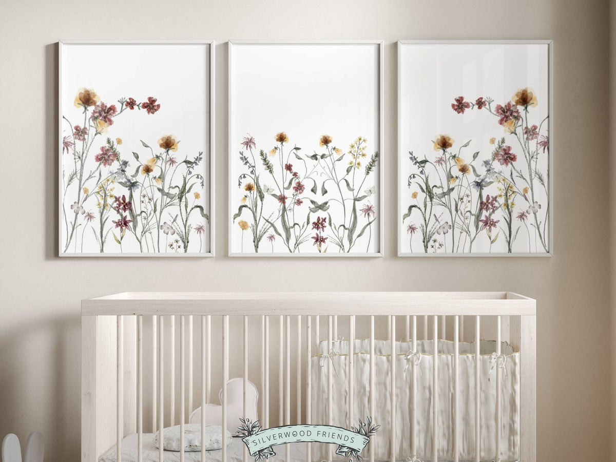 Girls Wildflower Nursery Prints – Silverwood Friends