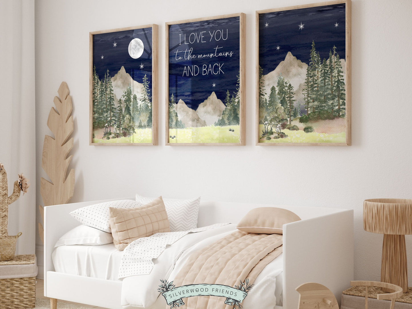 Set of 3 Mountain Prints - I Love You To The Mountains