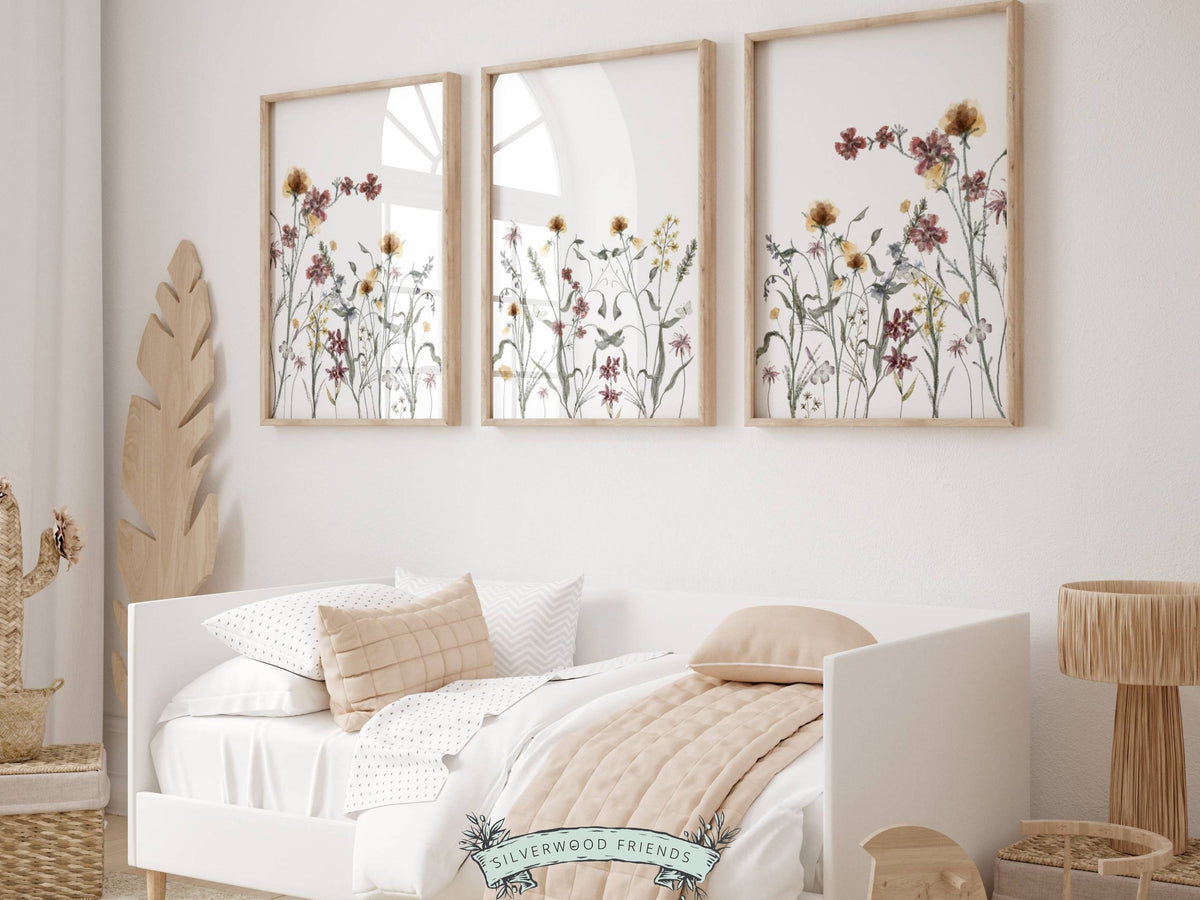 Girls Wildflower Nursery Prints – Silverwood Friends