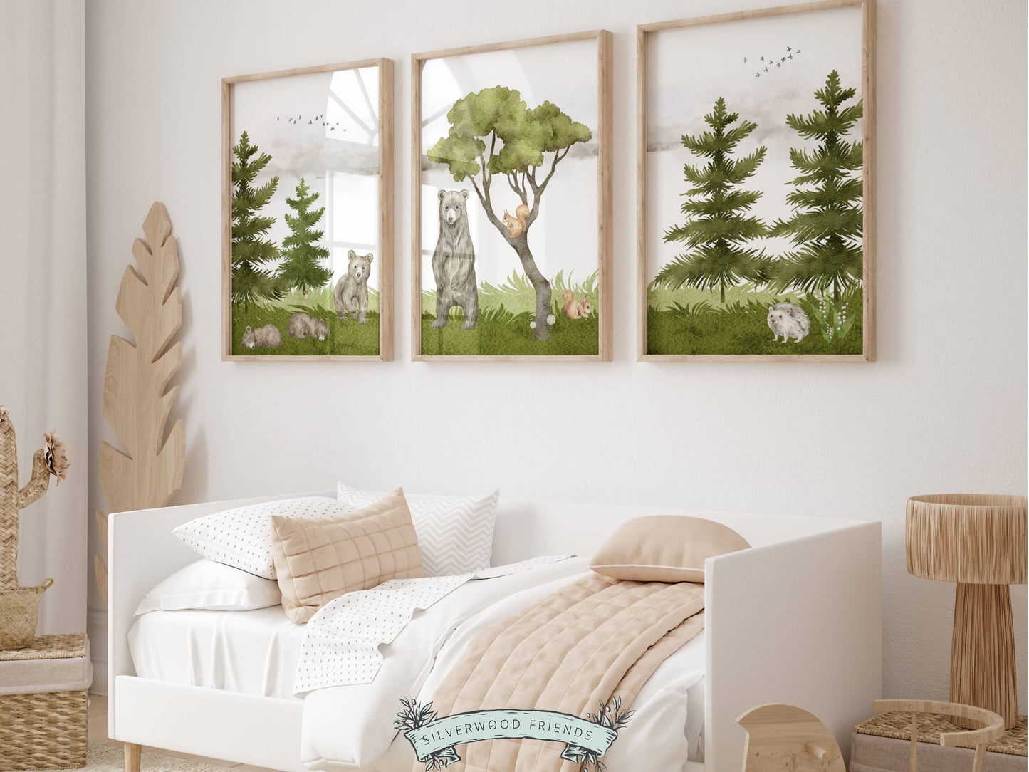 Forest Bear Nursery Print Set of 3